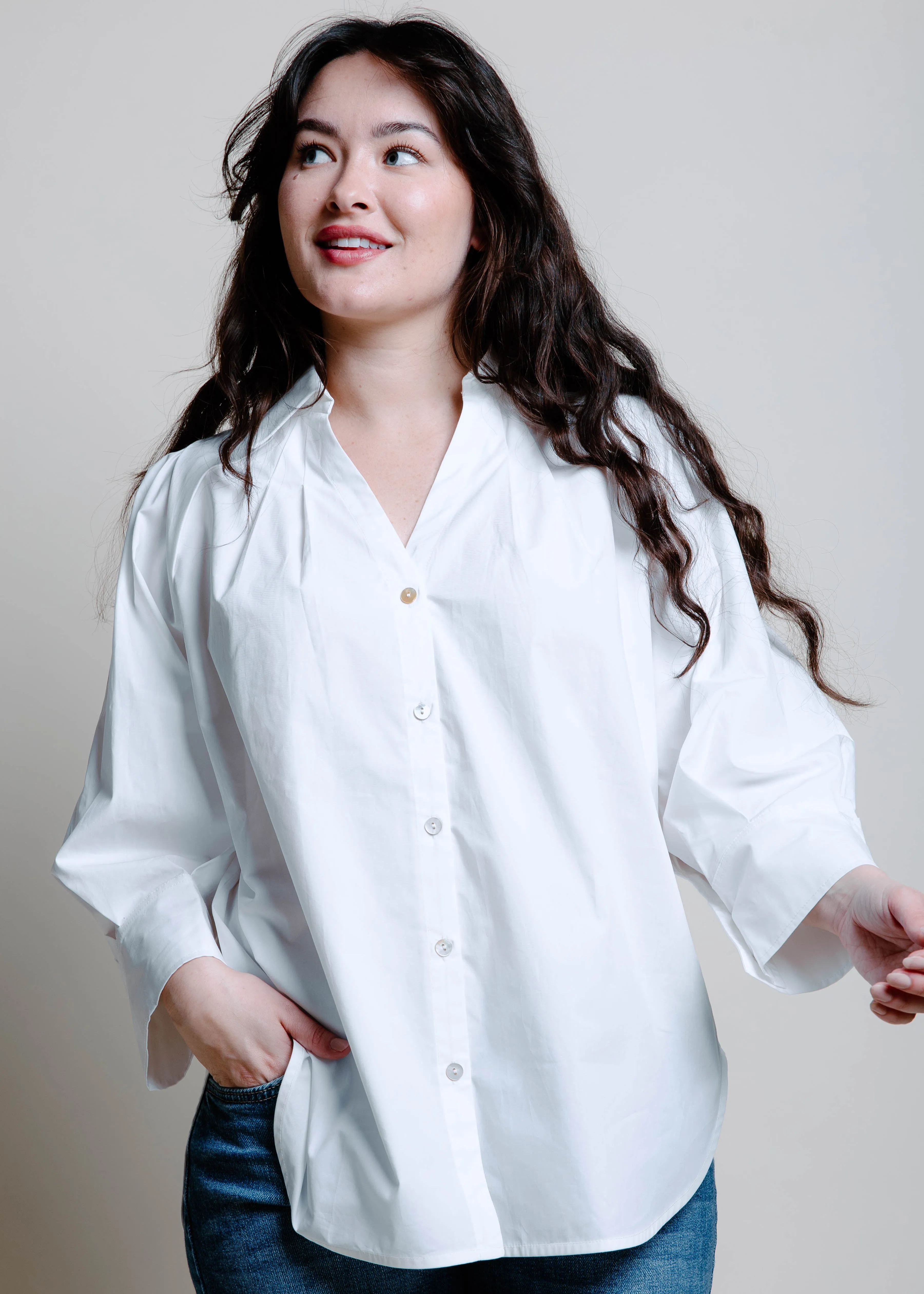 The Office Blouse - Off White sold by Vinnie Louise product image thumbnail 4