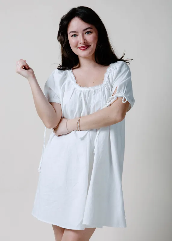 The Farris Mini Dress - White made by By Together