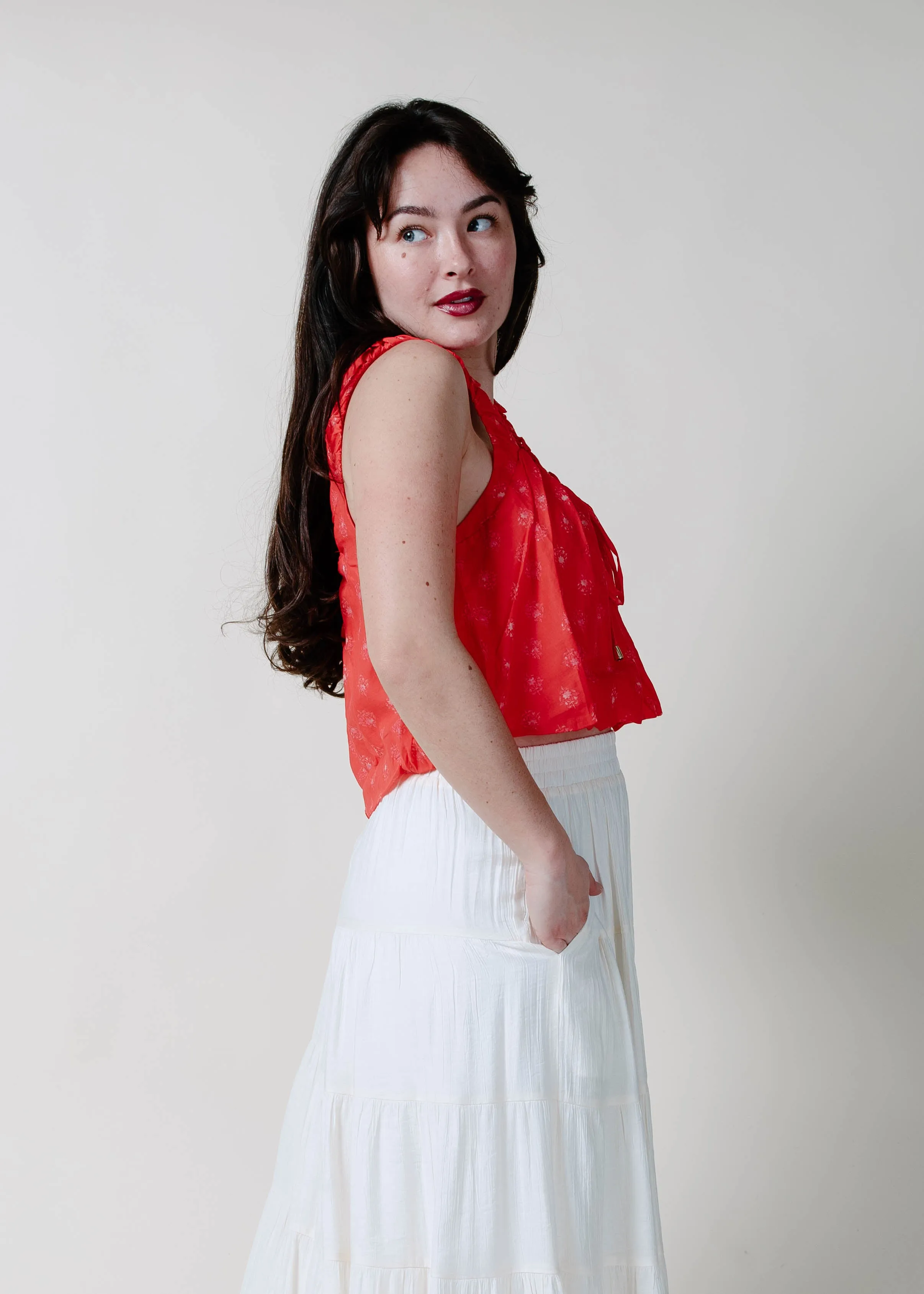 The Rosie Crop Top - Poppy sold by Vinnie Louise product image thumbnail 4