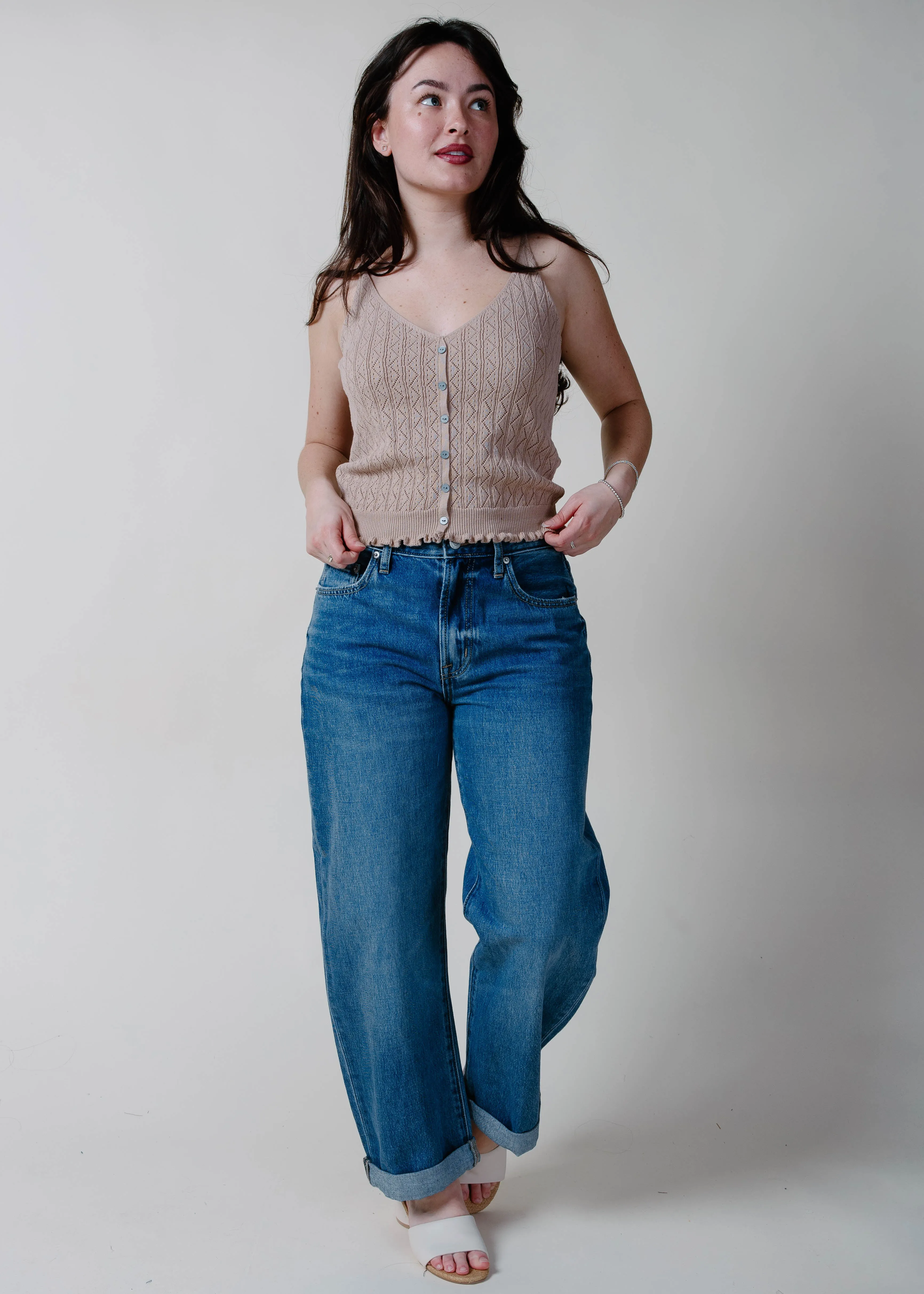Jules Pointelle Knit Cami - Brown sold by Vinnie Louise product image thumbnail 4
