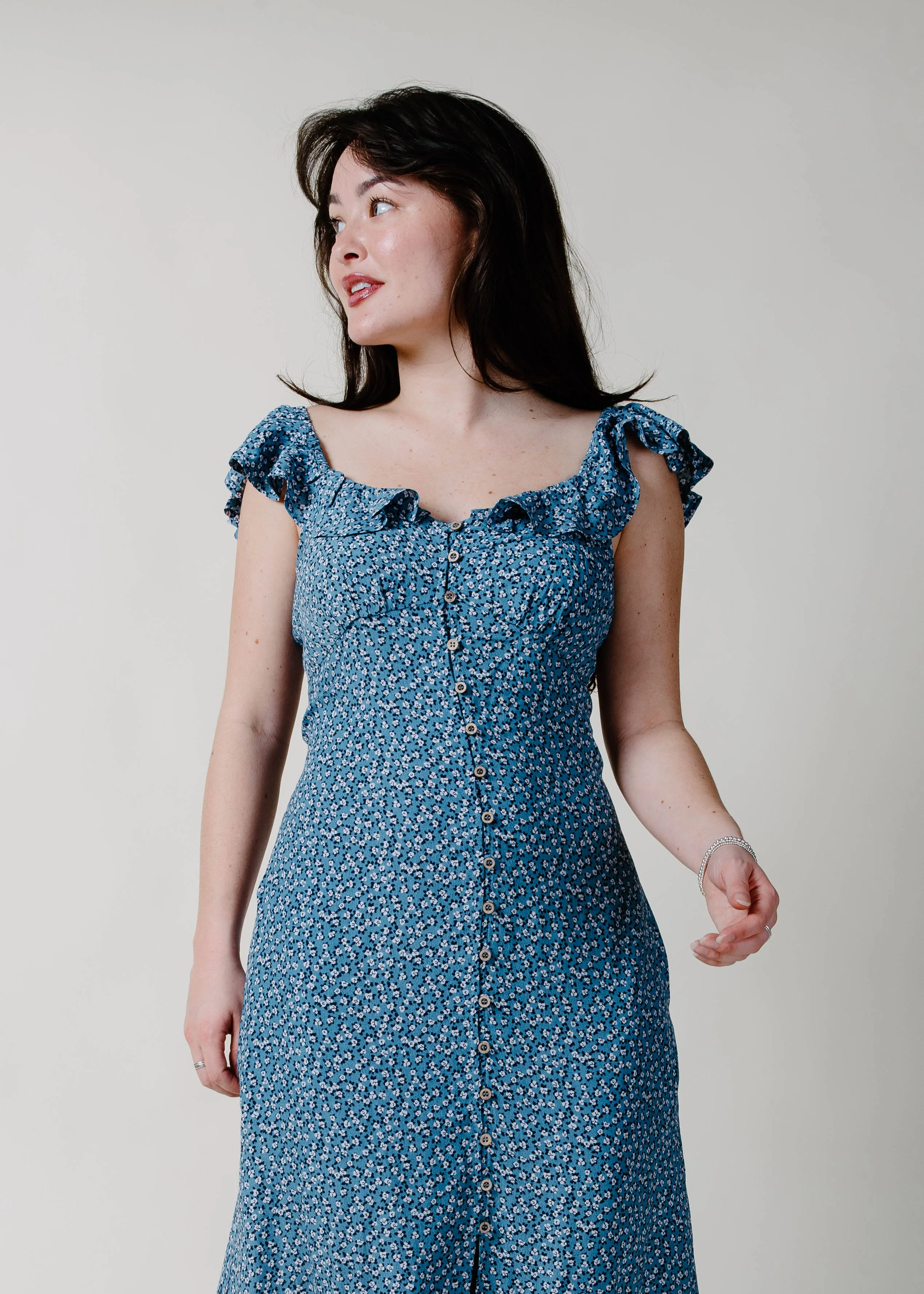 The Emerie Midi Dress - Blue sold by Vinnie Louise product image thumbnail 5
