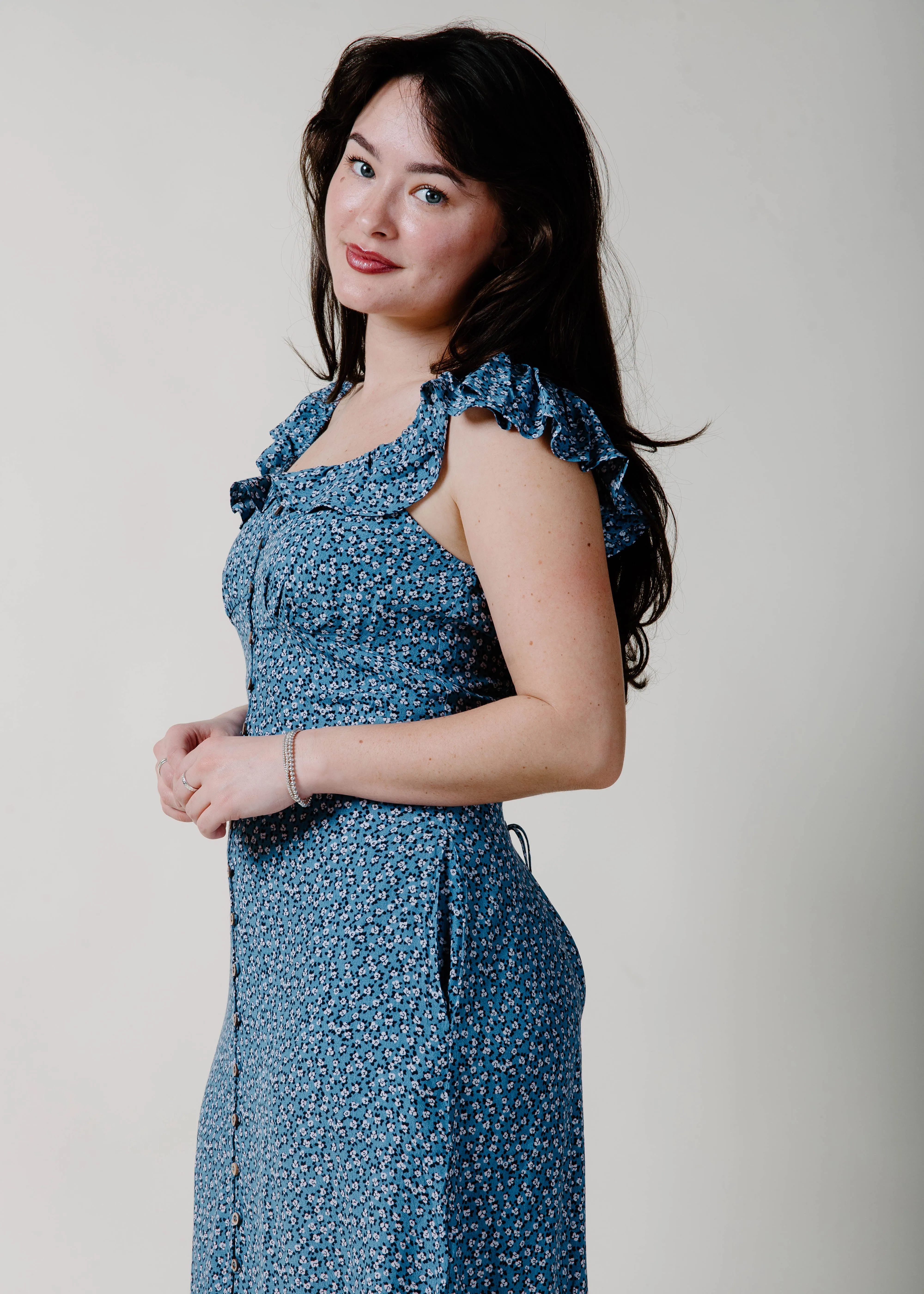 The Emerie Midi Dress - Blue sold by Vinnie Louise product image thumbnail 2