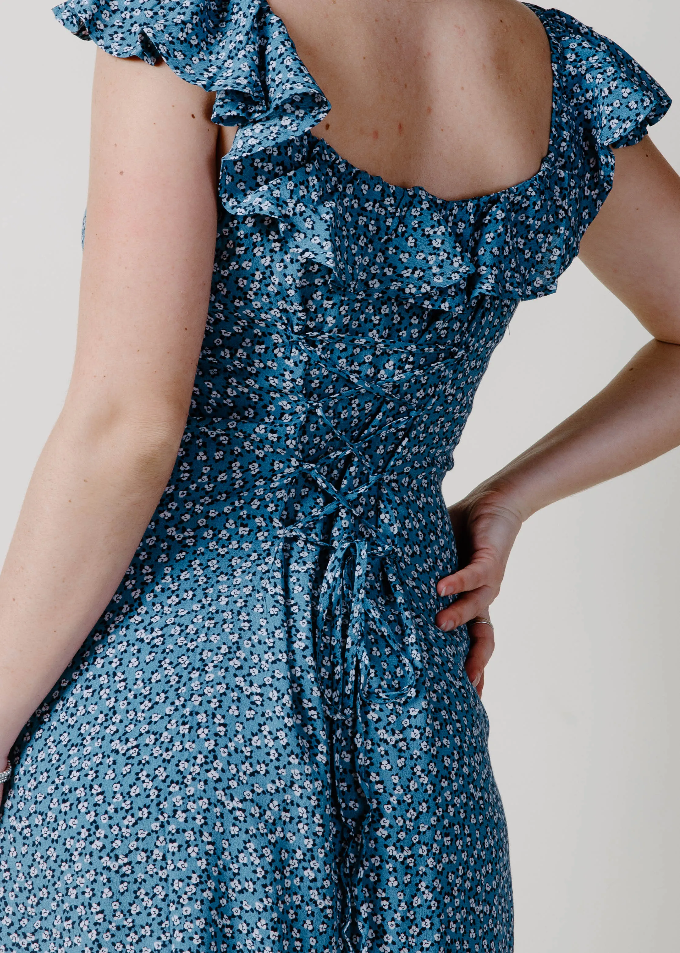 The Emerie Midi Dress - Blue sold by Vinnie Louise product image thumbnail 4