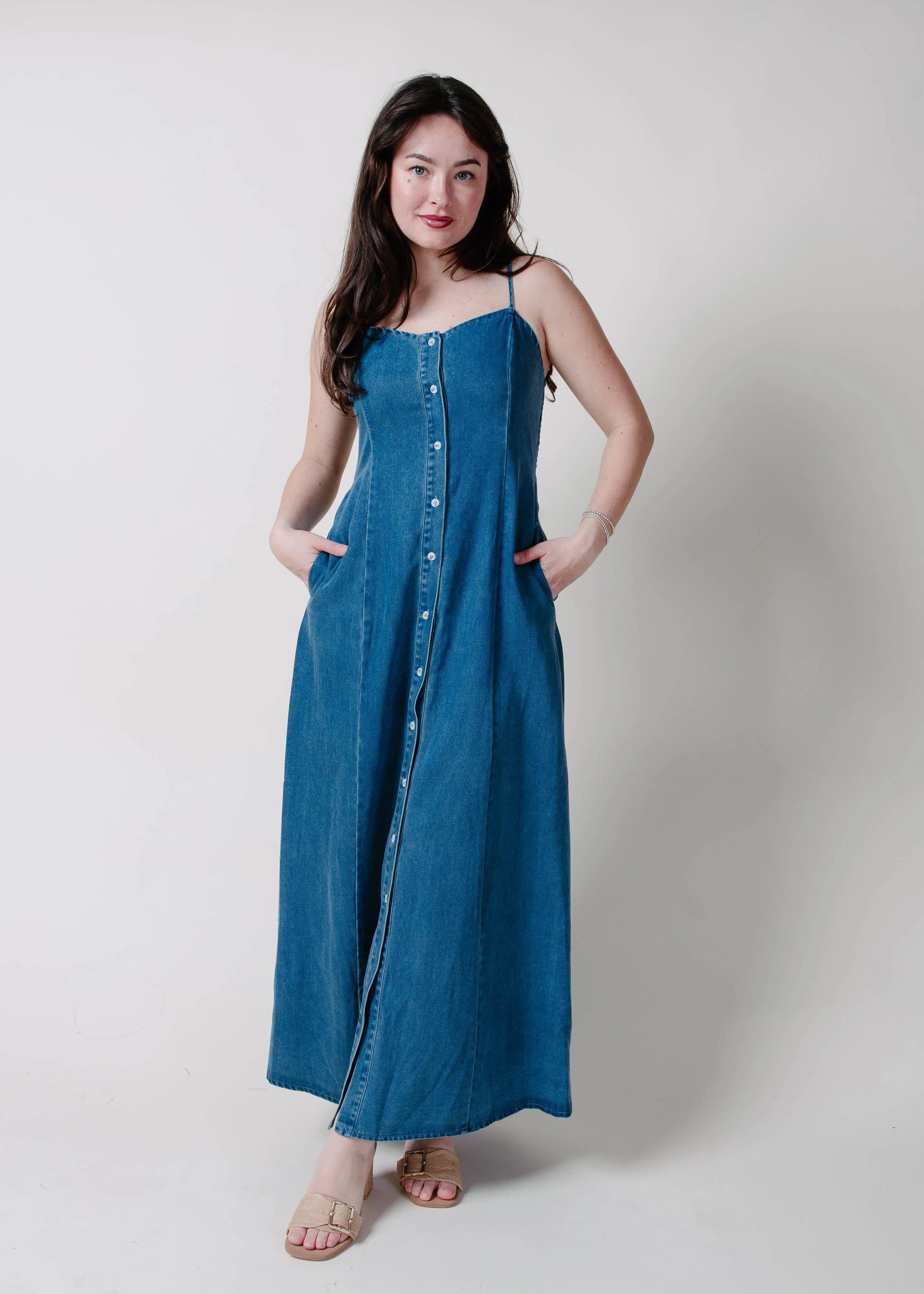 The Ella Denim Midi Dress sold by Vinnie Louise product image thumbnail 5