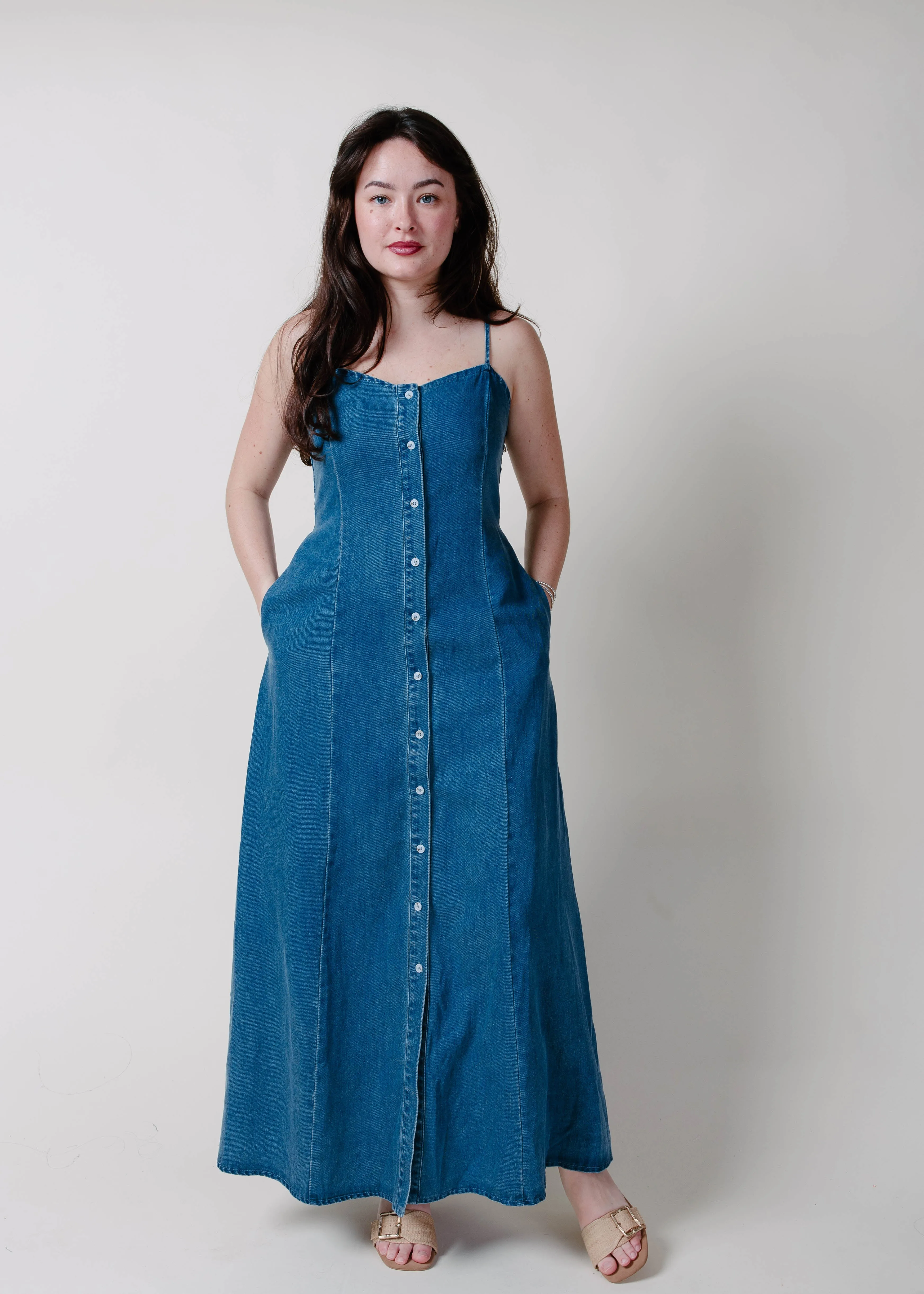 The Ella Denim Midi Dress sold by Vinnie Louise product image thumbnail 4