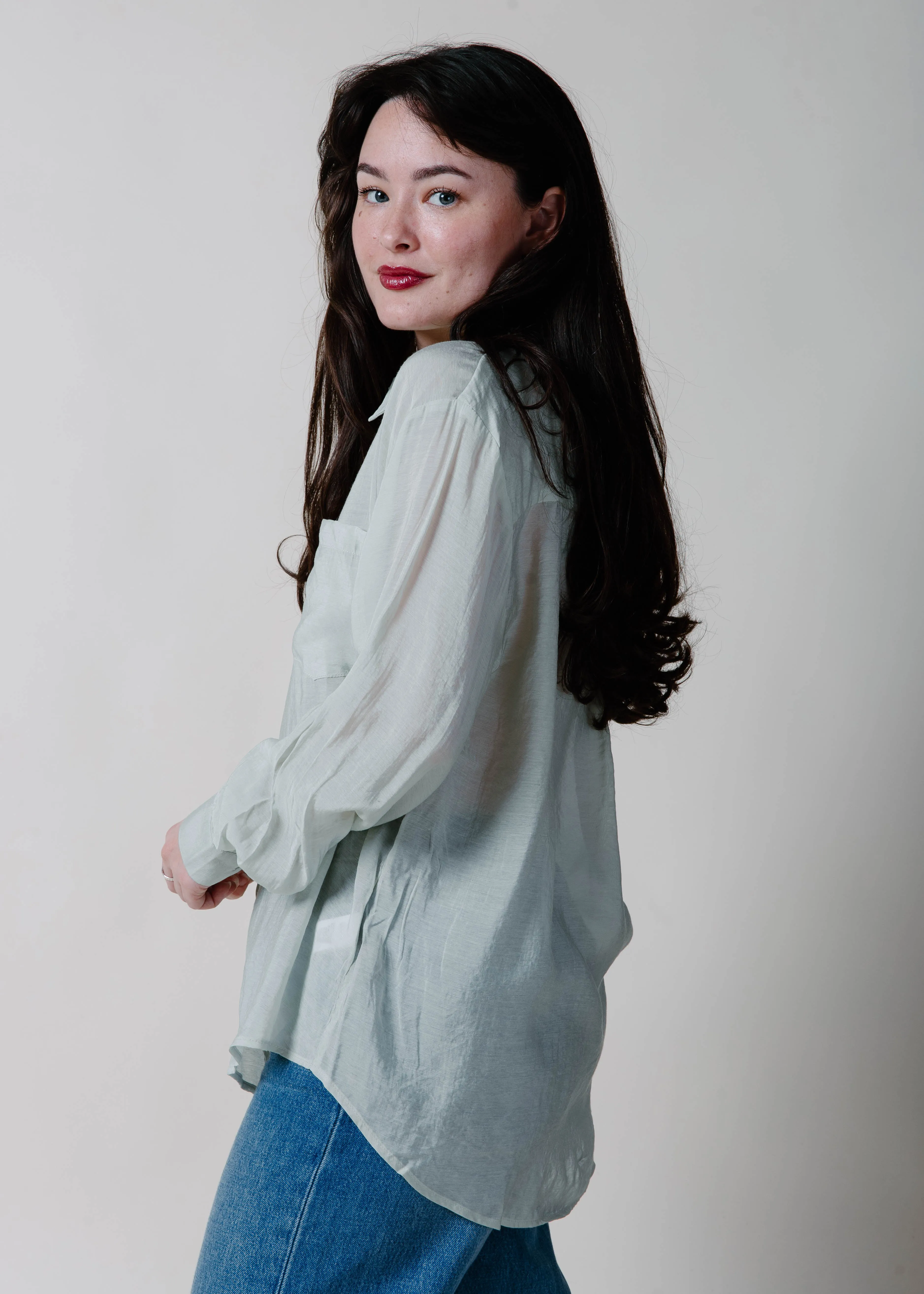 Harper Button Down - Light Sage sold by Vinnie Louise product image thumbnail 3