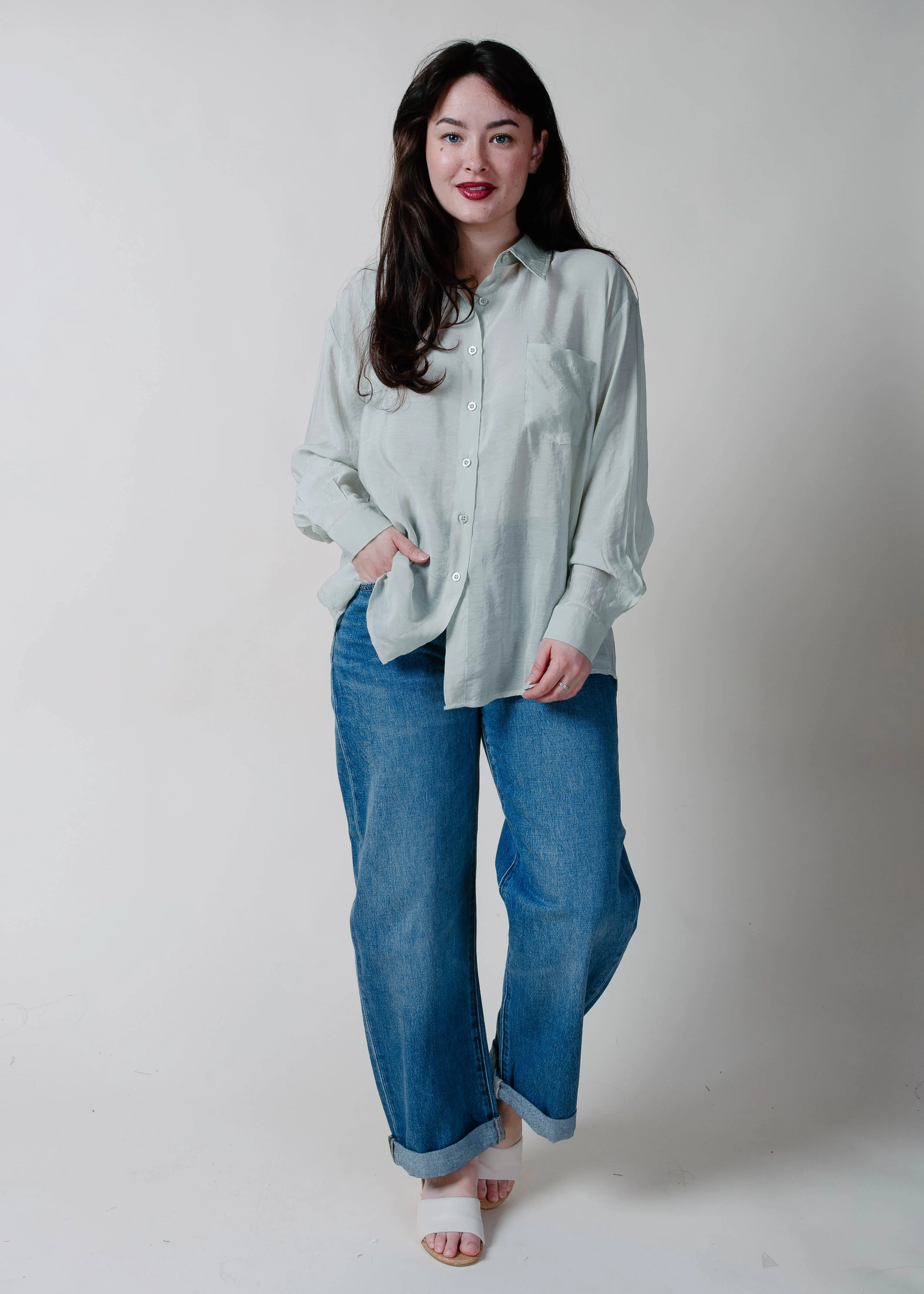 Harper Button Down - Light Sage sold by Vinnie Louise product image thumbnail 2