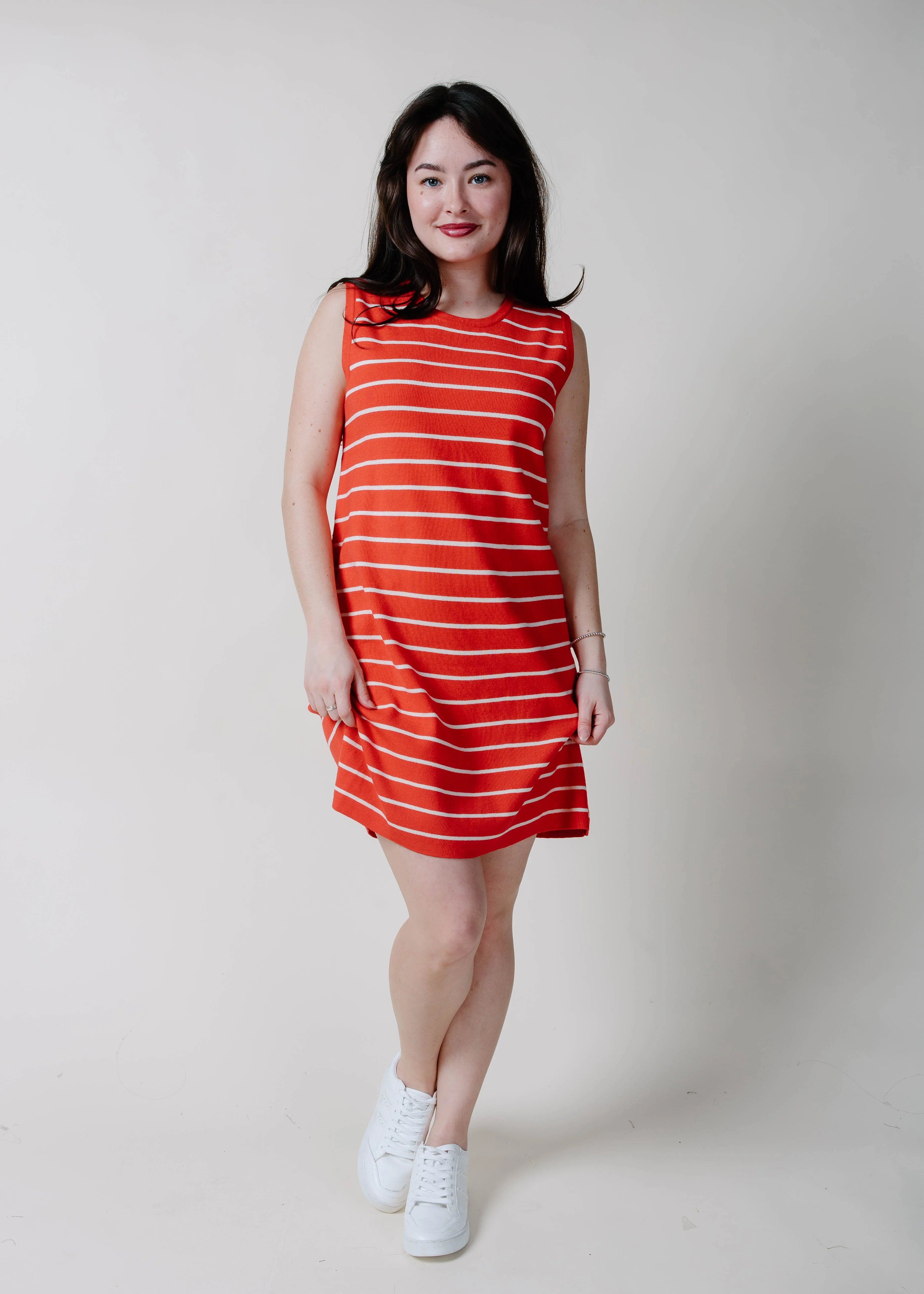 Alex Striped Mini Dress - Poppy sold by Vinnie Louise product image thumbnail 4
