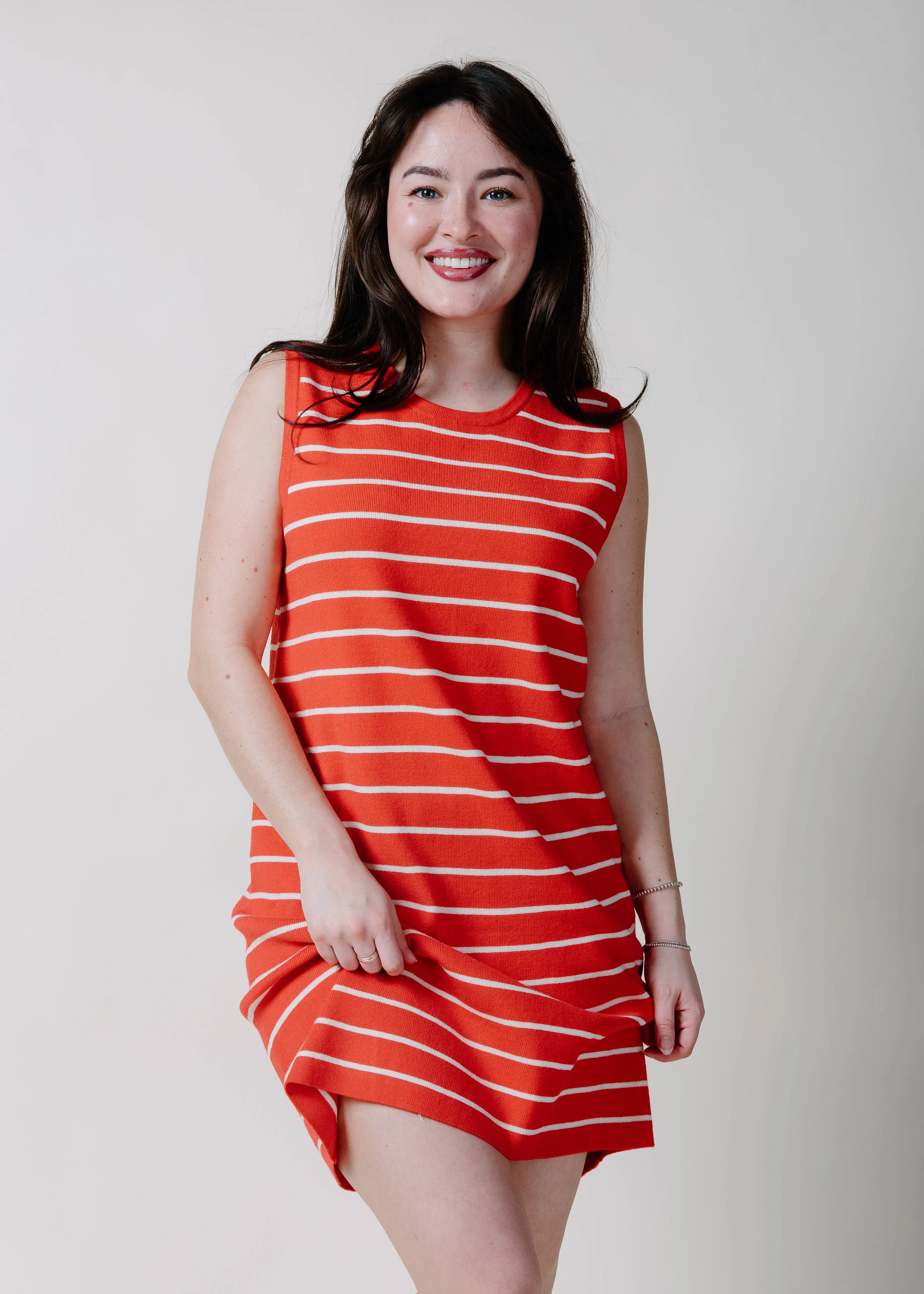 Alex Striped Mini Dress - Poppy sold by Vinnie Louise product image thumbnail 2