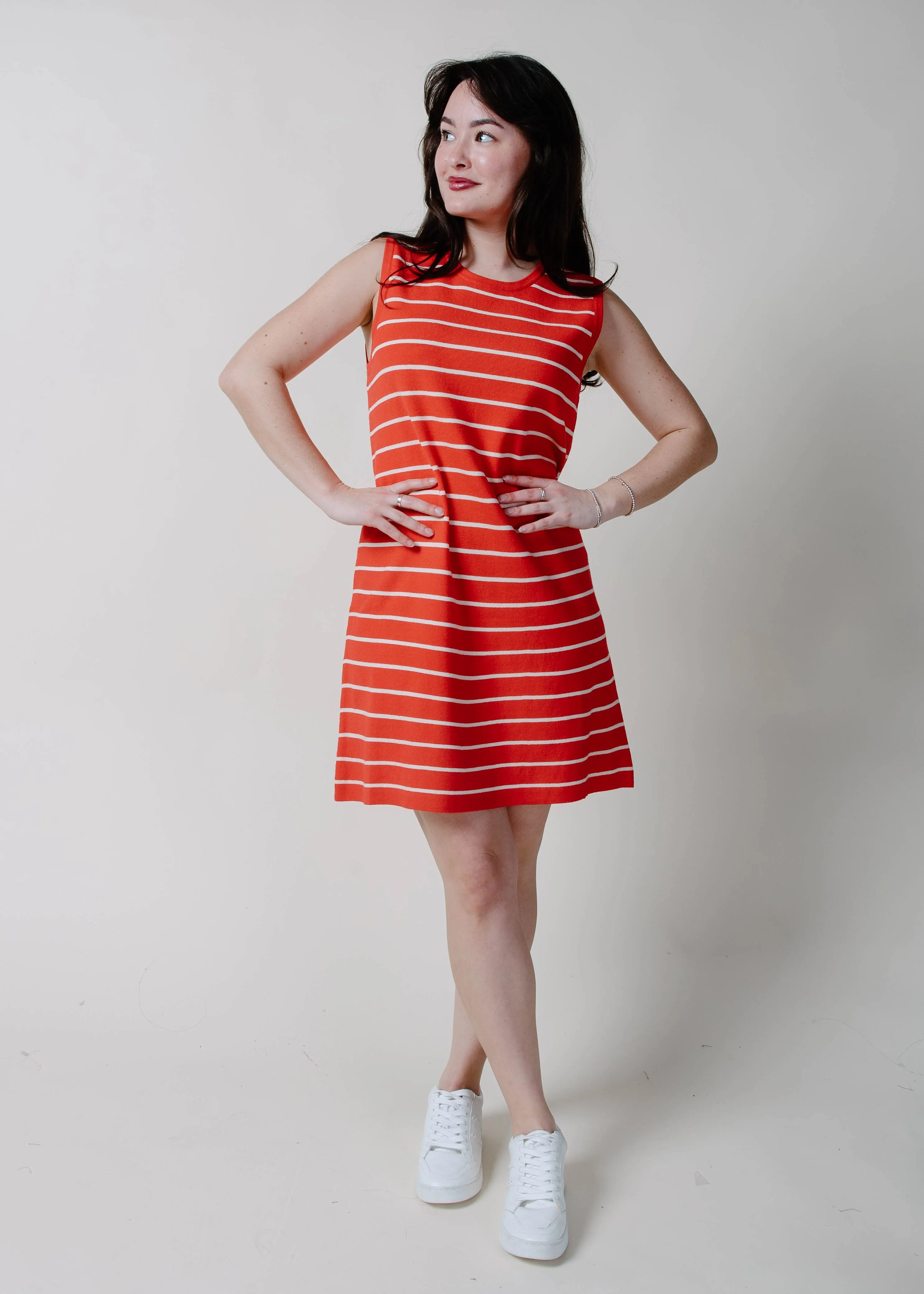 Alex Striped Mini Dress - Poppy sold by Vinnie Louise product image thumbnail 3