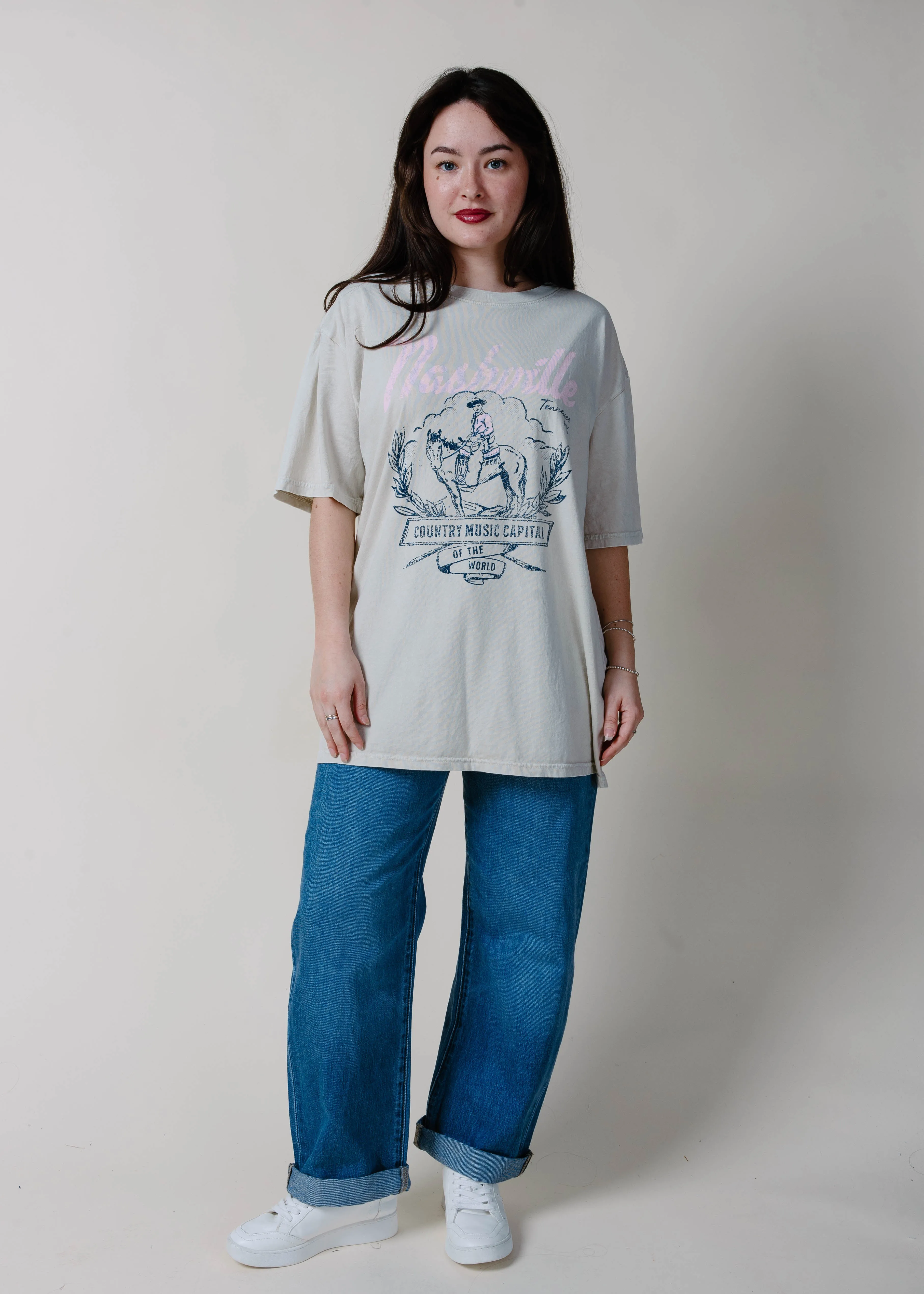 Country Music Capital Graphic Tee - Oatmeal sold by Vinnie Louise product image thumbnail 2