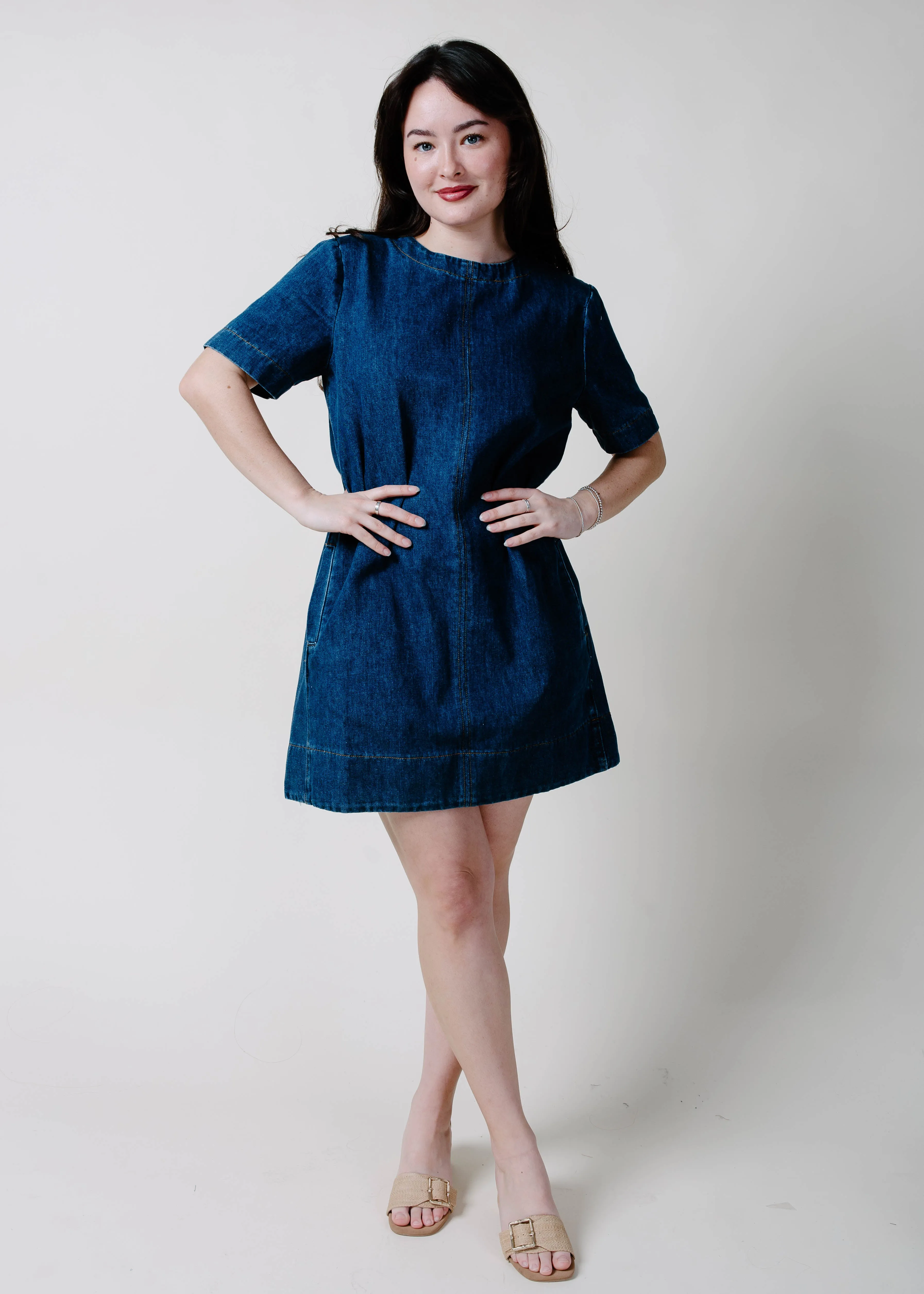 Indy Denim Mini Dress sold by Vinnie Louise product image thumbnail 2