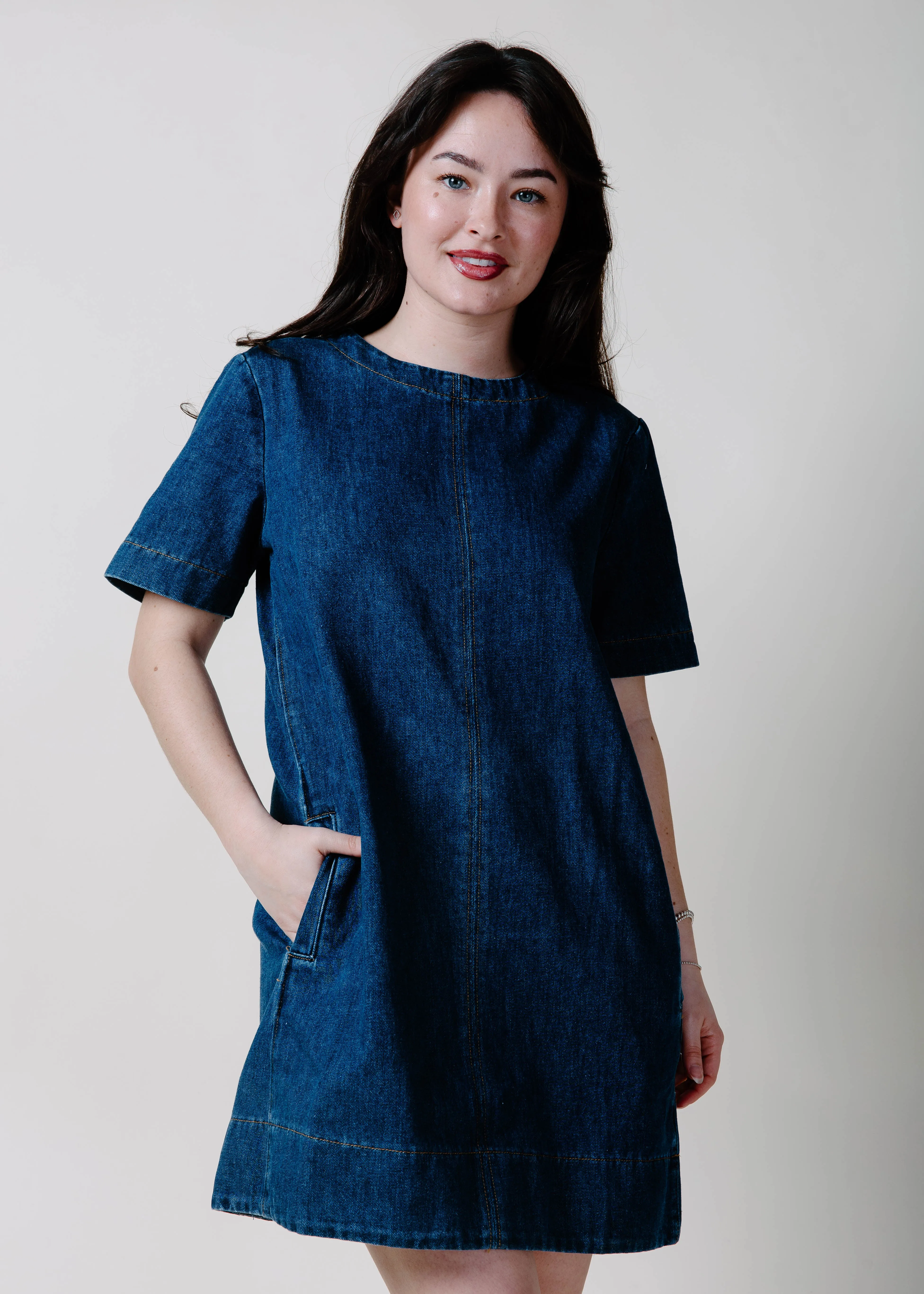 Indy Denim Mini Dress sold by Vinnie Louise