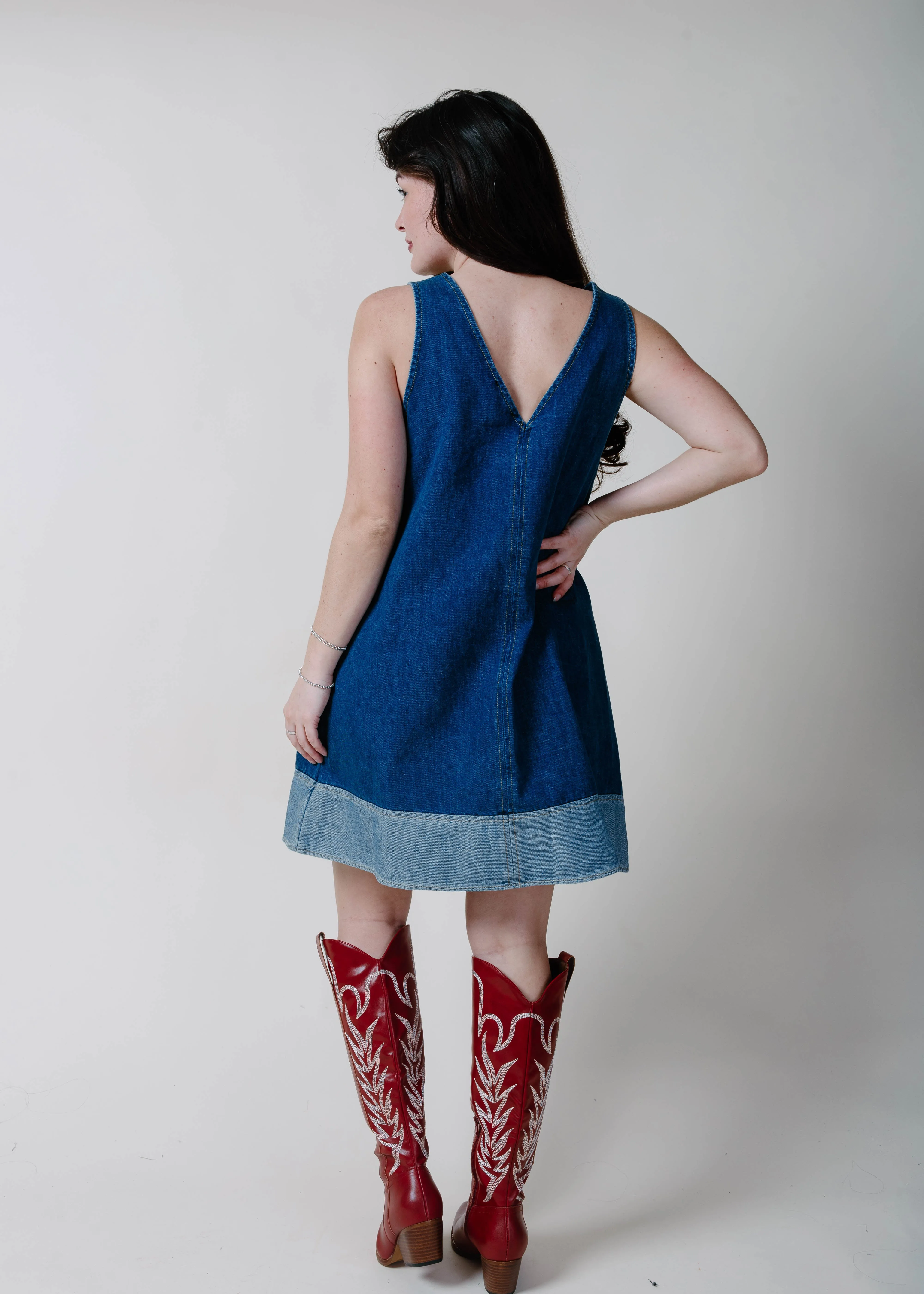 The 12th South Denim Mini Dress sold by Vinnie Louise product image thumbnail 4