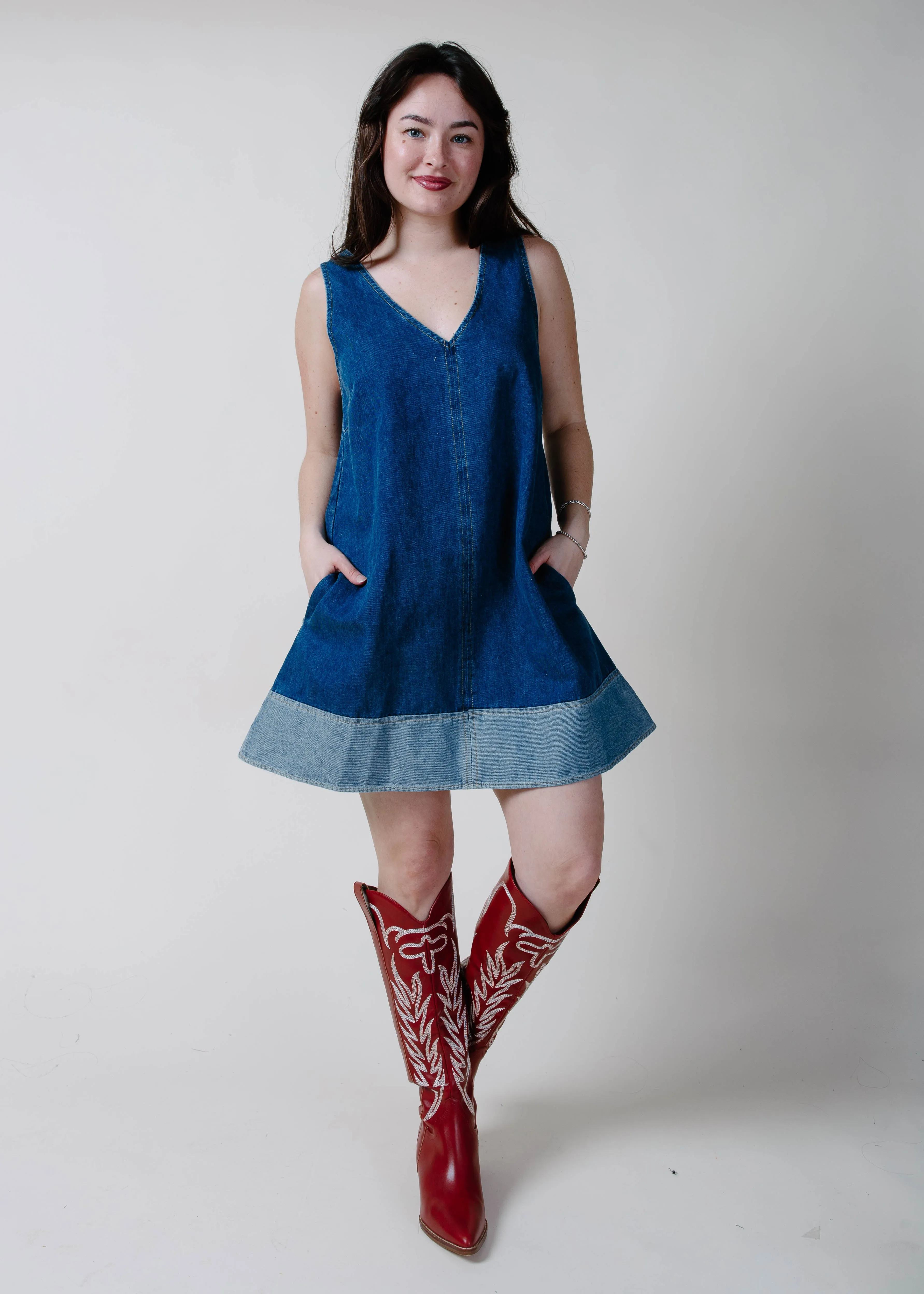 The 12th South Denim Mini Dress sold by Vinnie Louise product image thumbnail 2