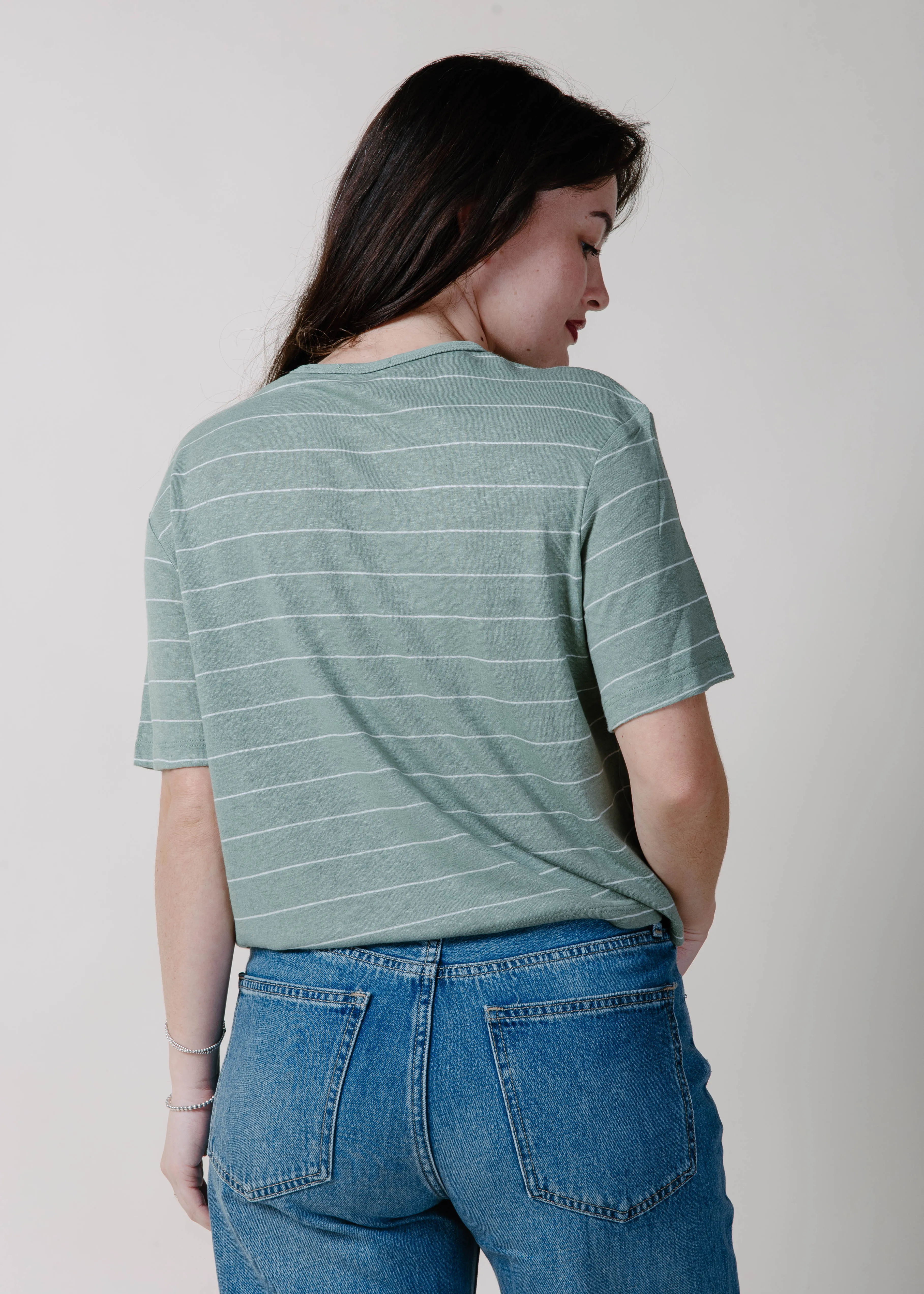 The Cora Striped Top - Sage sold by Vinnie Louise product image thumbnail 3