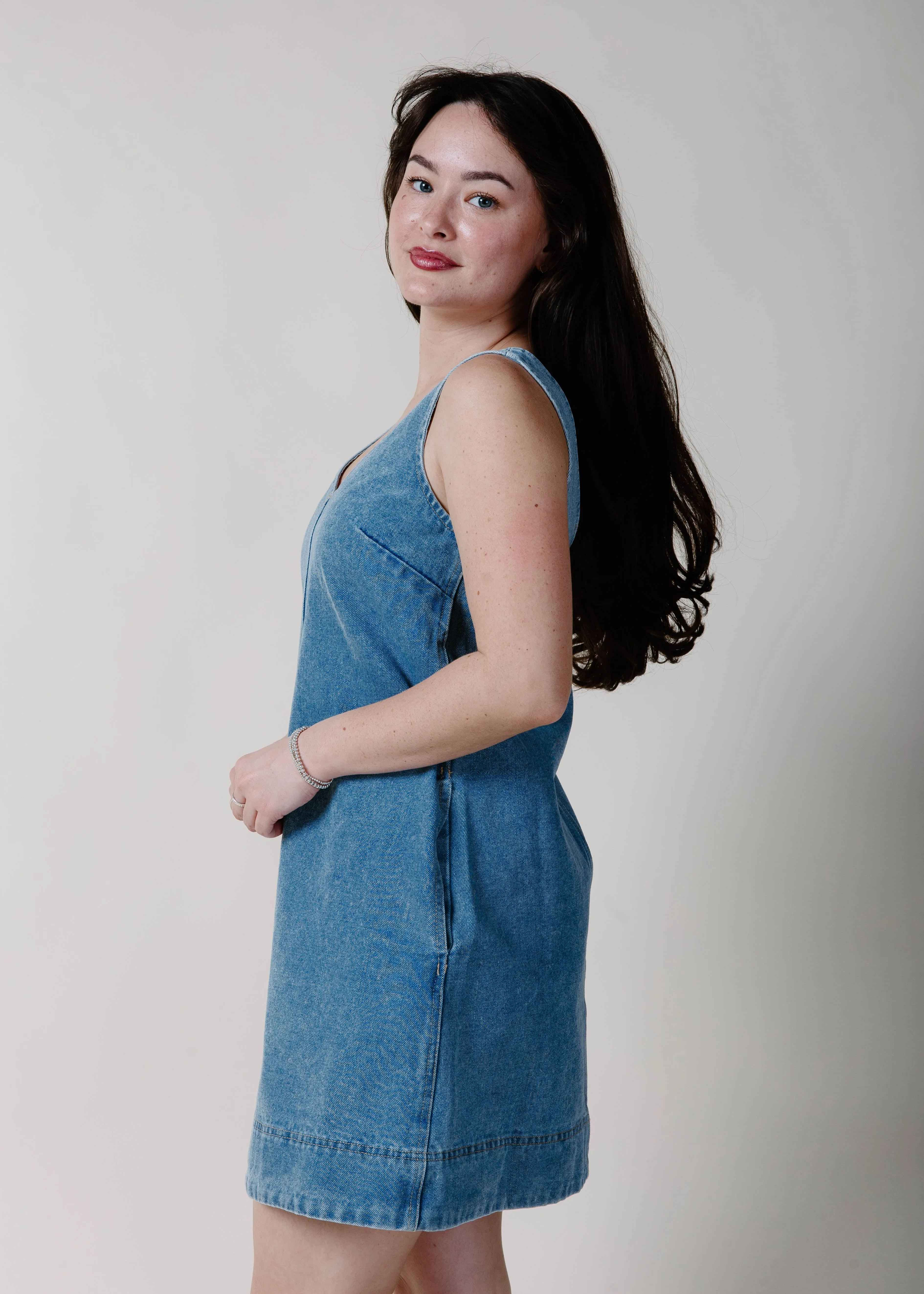 Vanessa Denim Mini Dress sold by Vinnie Louise product image thumbnail 4