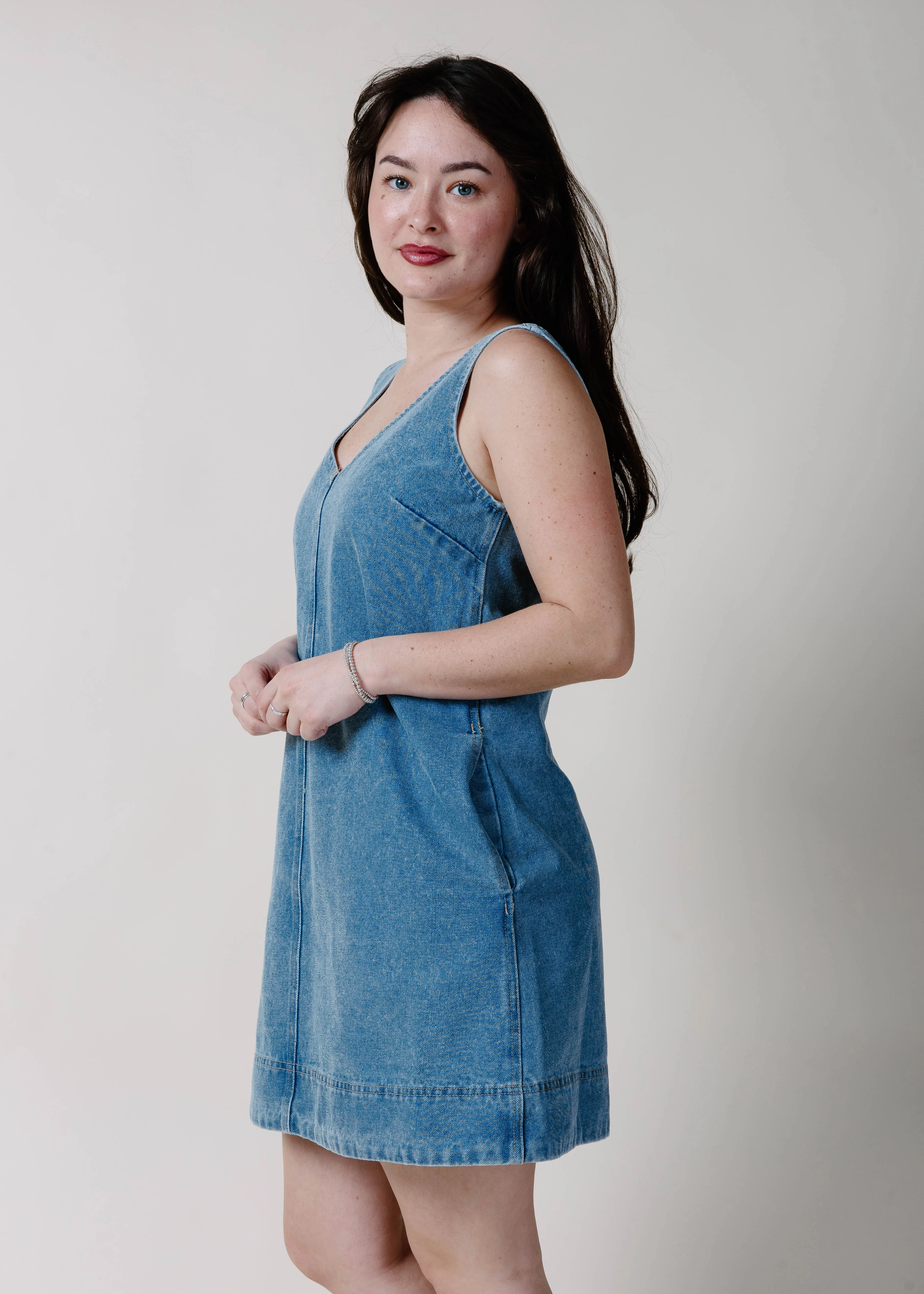 Vanessa Denim Mini Dress sold by Vinnie Louise product image thumbnail 3