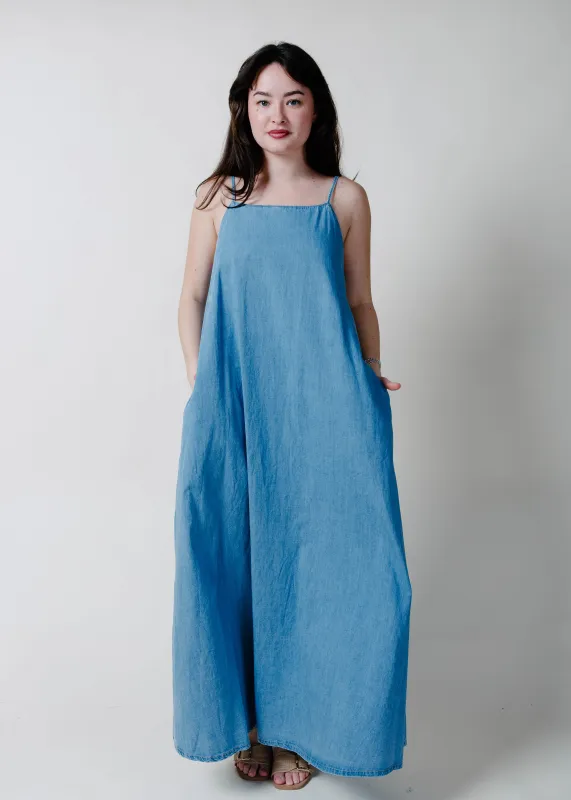 Ocean Mist Open Back Maxi Dress made by Bluivy
