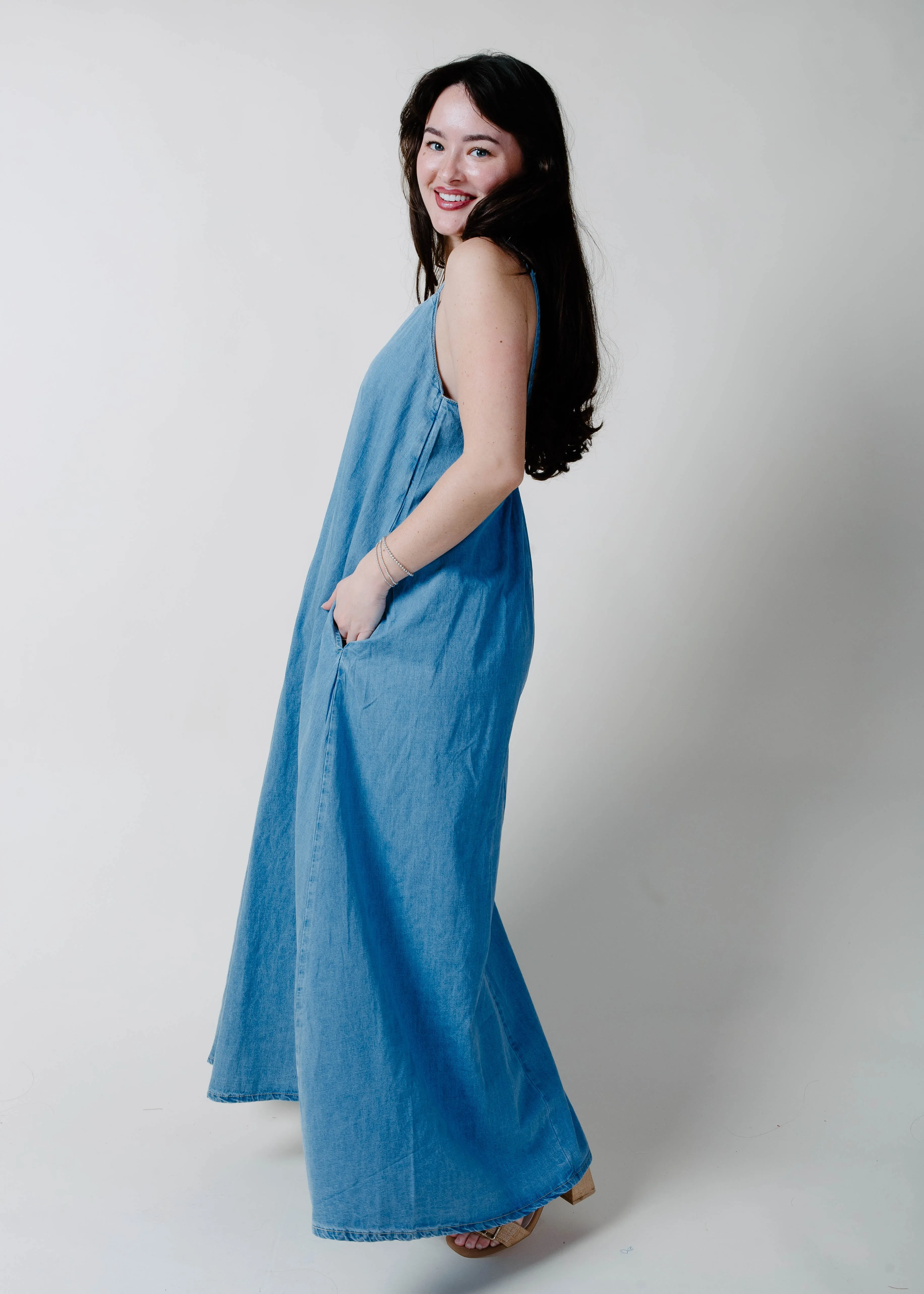 Ocean Mist Open Back Maxi Dress sold by Vinnie Louise product image thumbnail 3