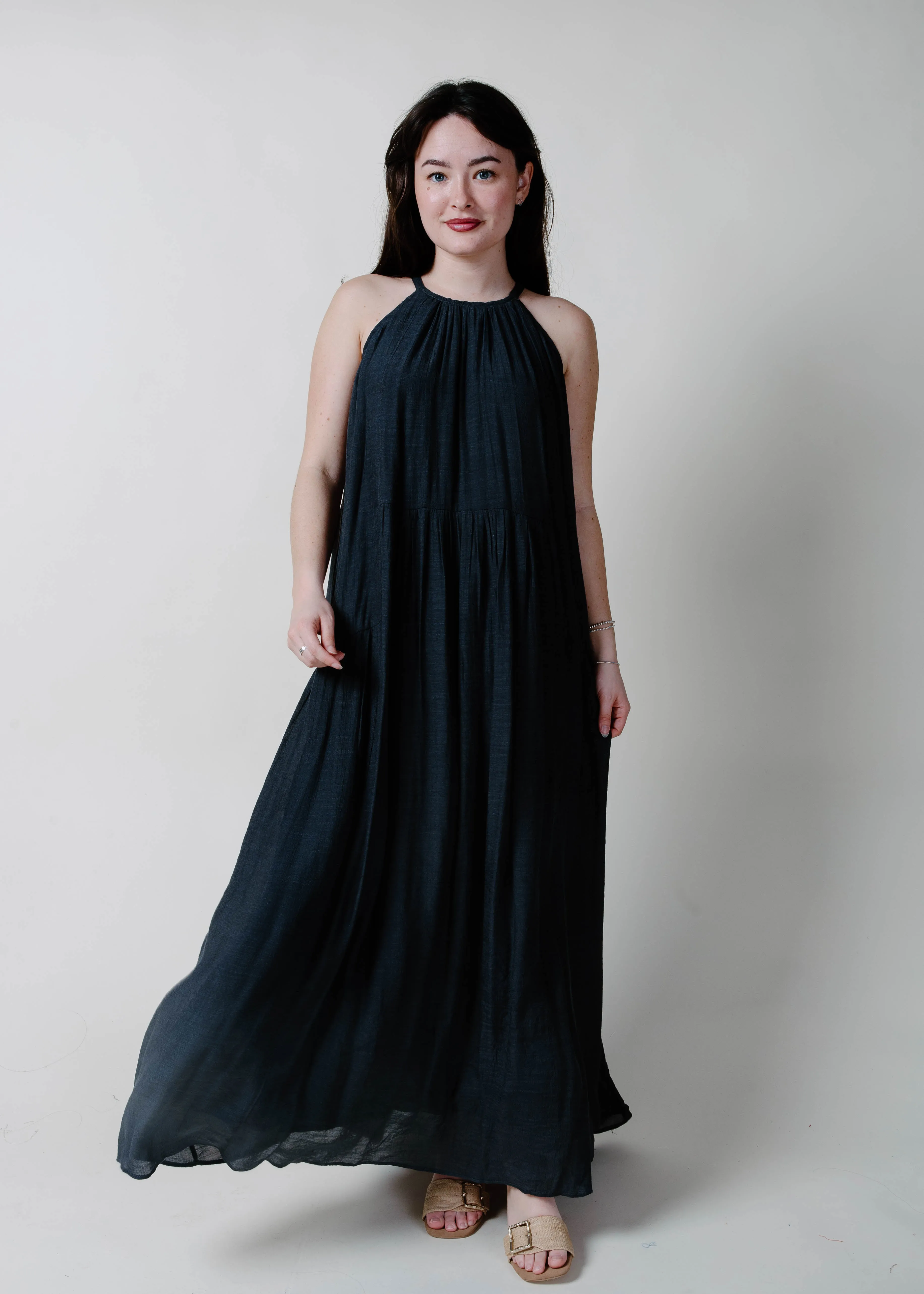 The Moonlight Halter Neck Maxi Dress sold by Vinnie Louise