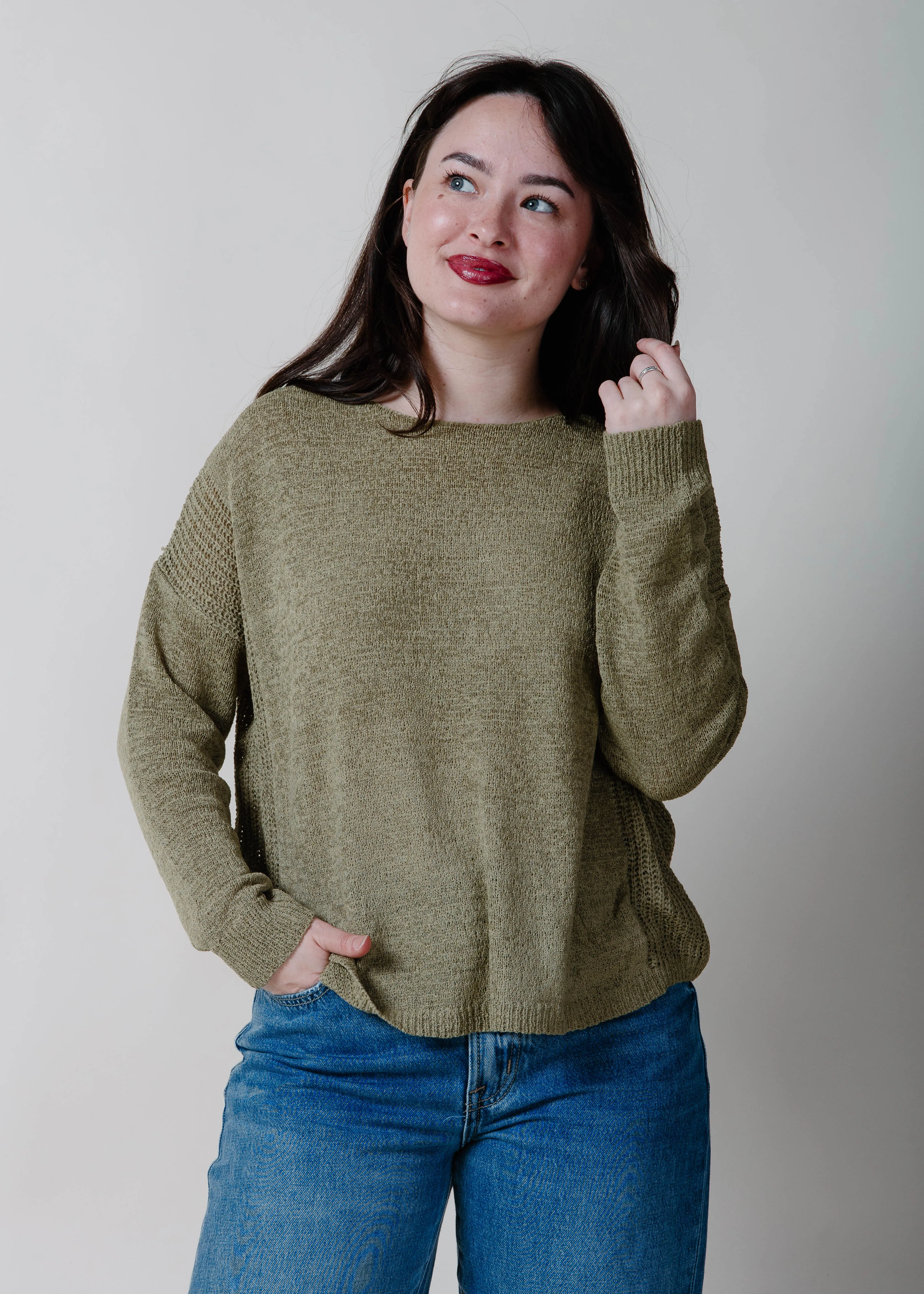 The Baylen Knit Top - Sage sold by Vinnie Louise