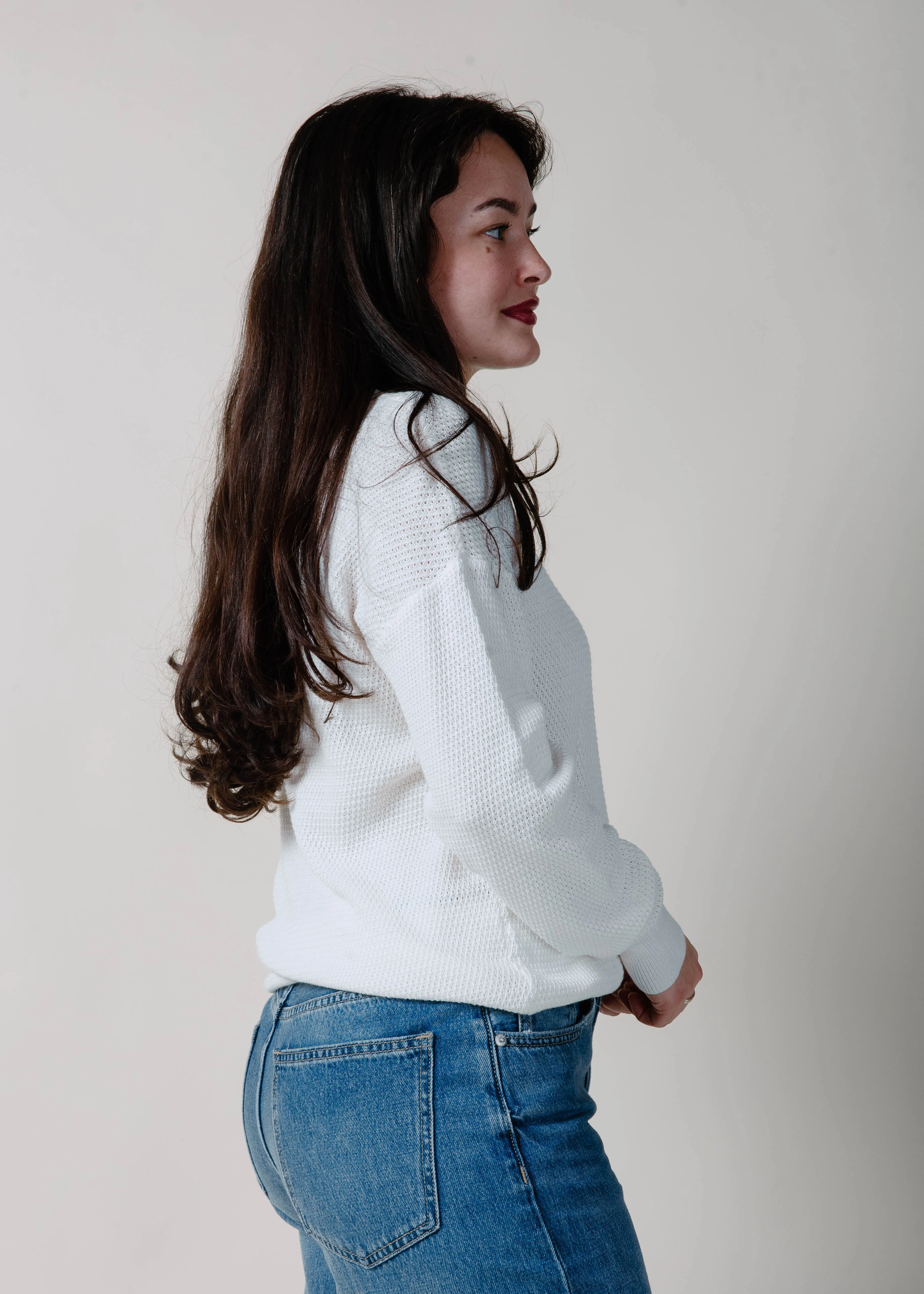 The Iconic Ribbed Sweater - Ivory sold by Vinnie Louise product image thumbnail 2