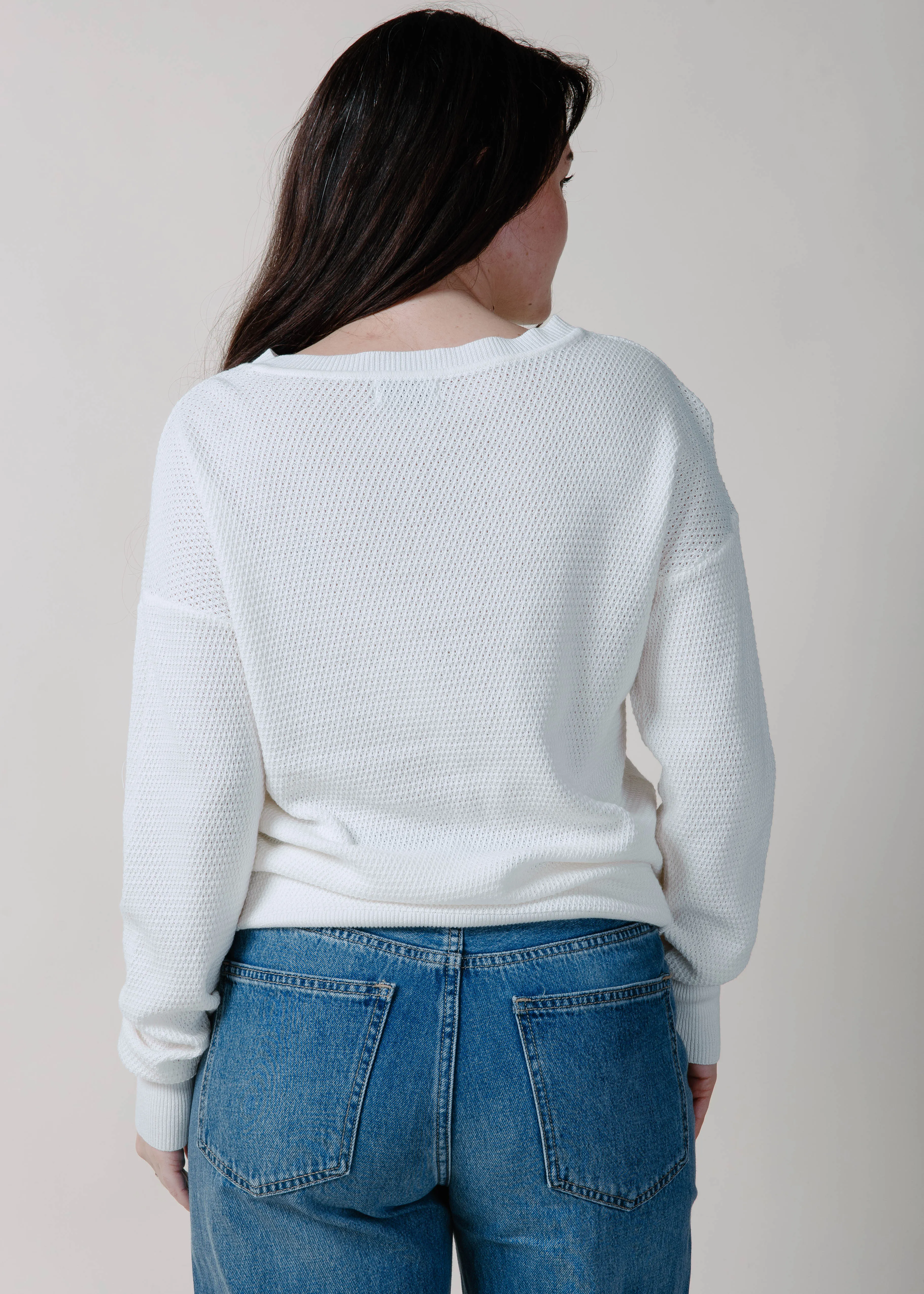 The Iconic Ribbed Sweater - Ivory sold by Vinnie Louise product image thumbnail 3