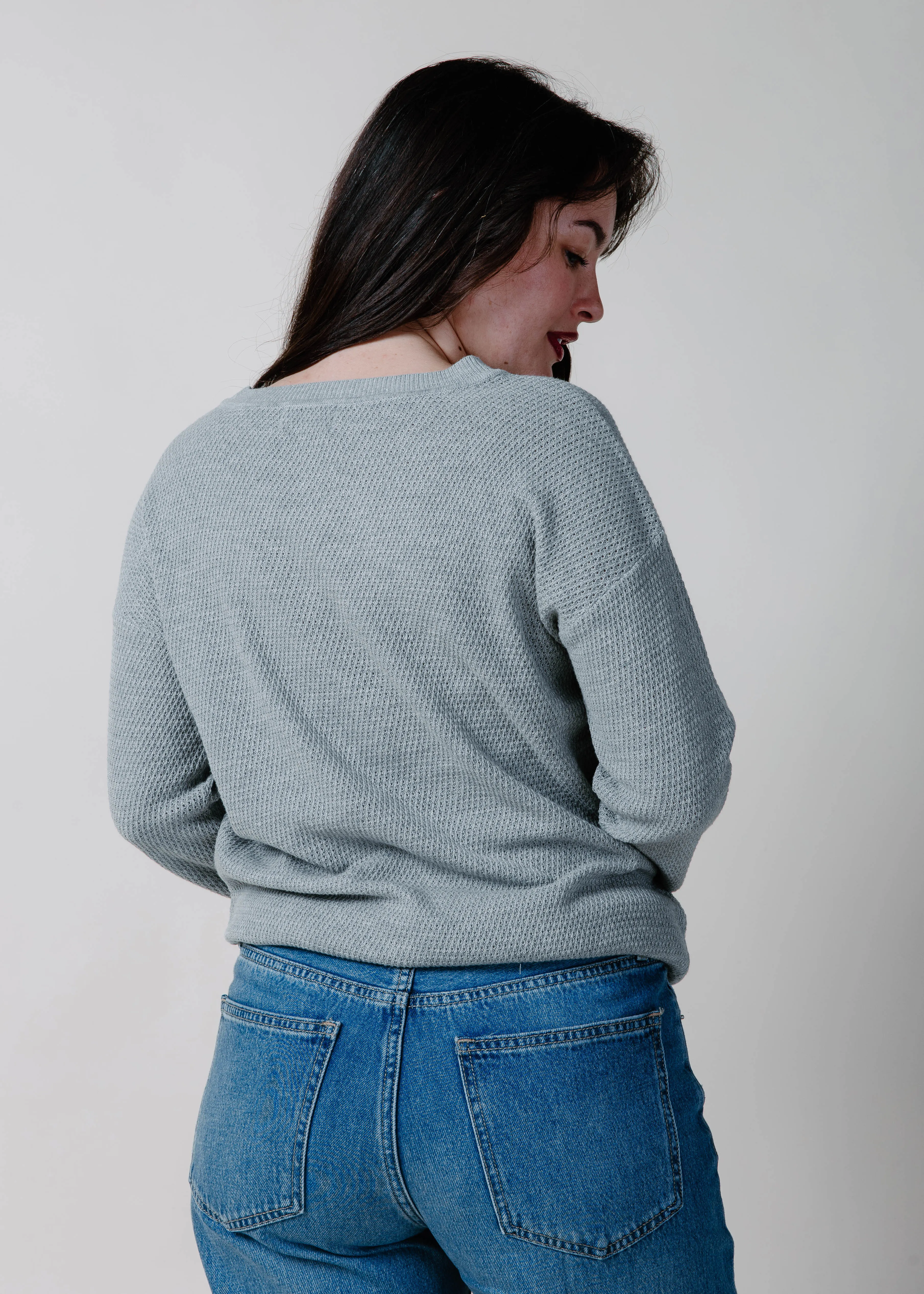 The Iconic Ribbed Sweater - Heather Grey sold by Vinnie Louise product image thumbnail 4