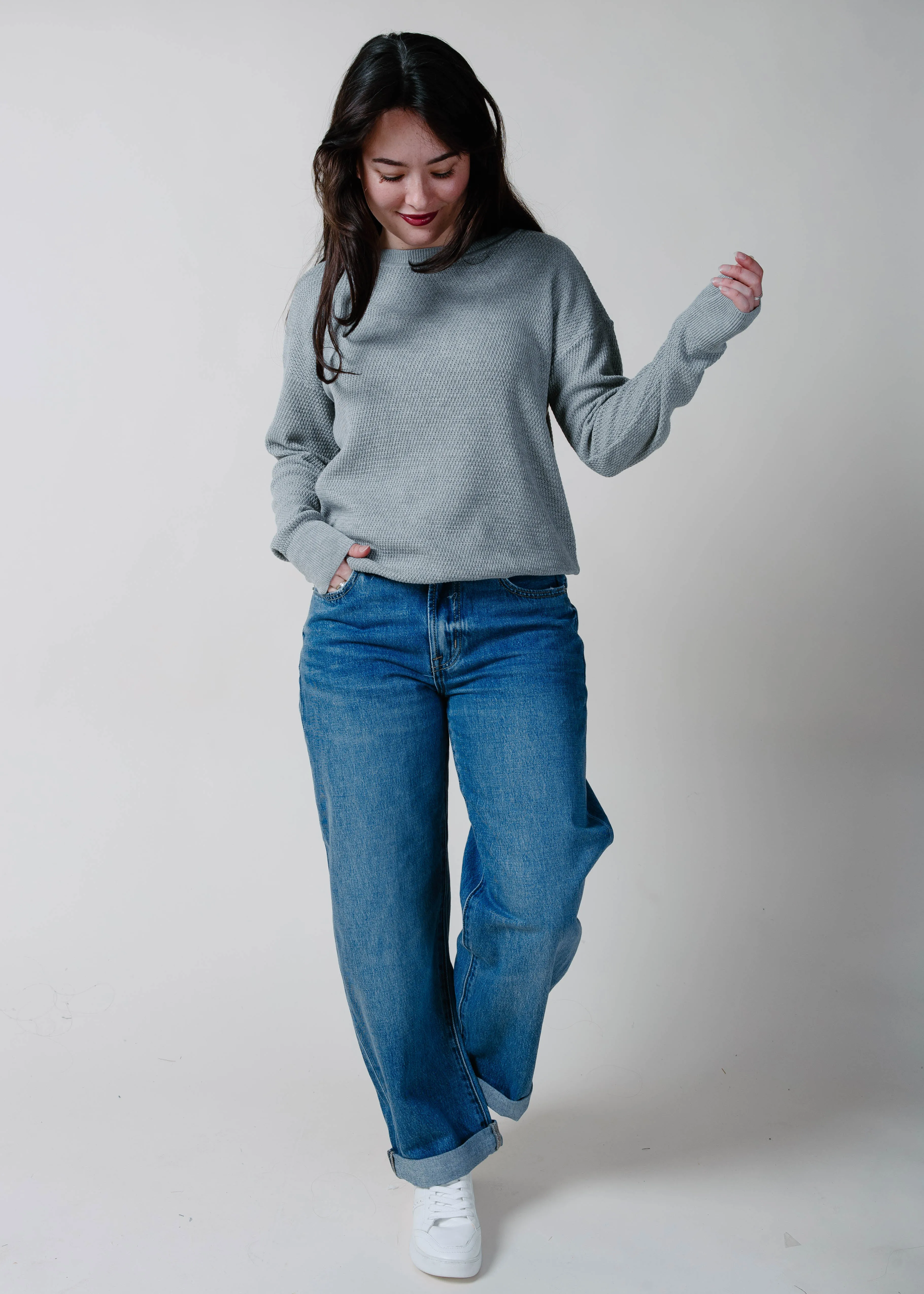 The Iconic Ribbed Sweater - Heather Grey sold by Vinnie Louise product image thumbnail 2