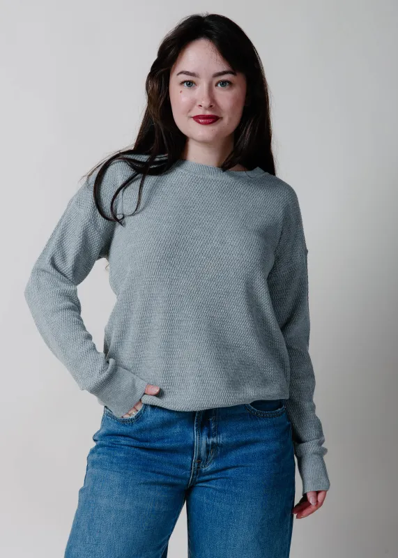 The Iconic Ribbed Sweater - Heather Grey made by BE COOL
