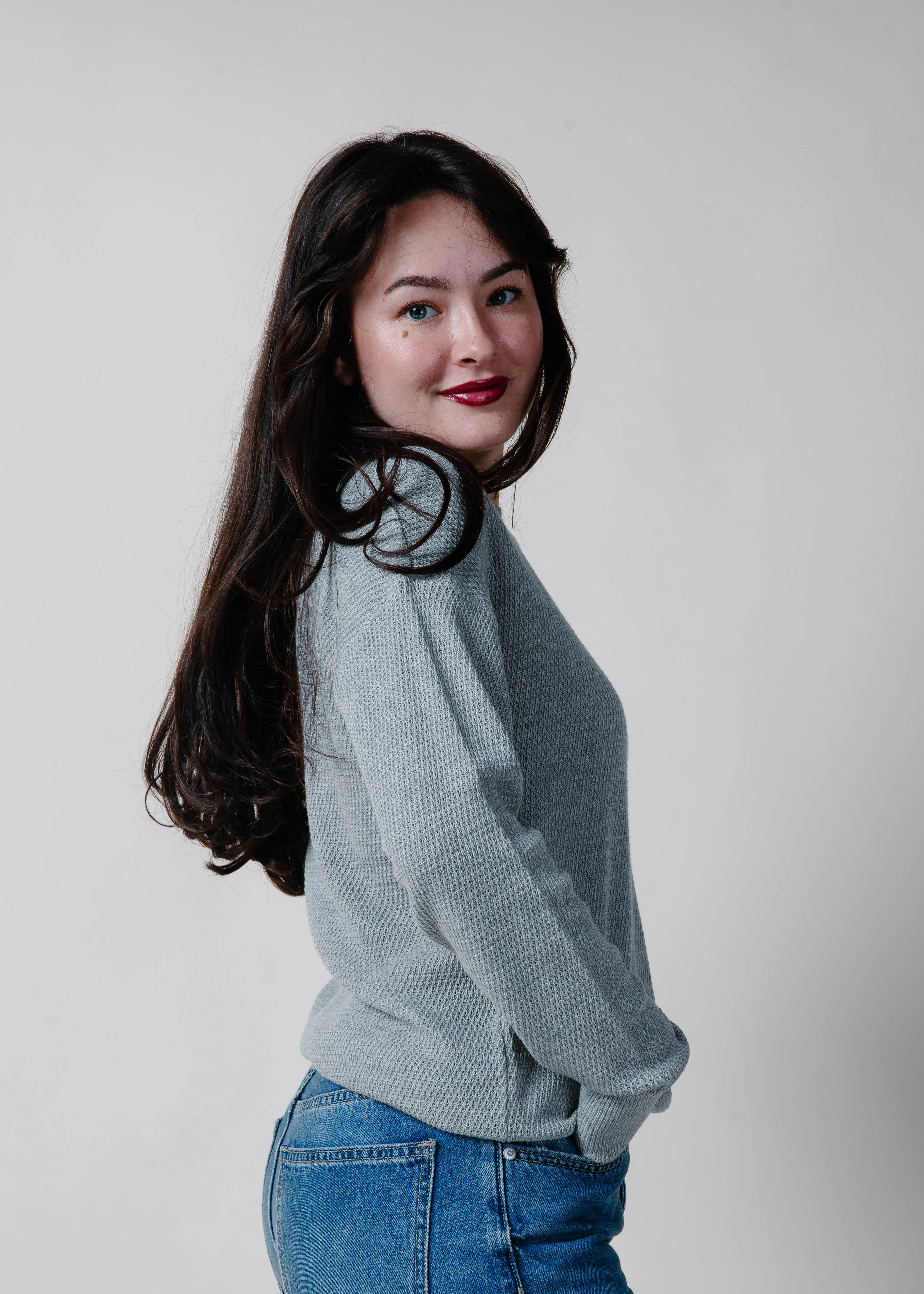 The Iconic Ribbed Sweater - Heather Grey sold by Vinnie Louise product image thumbnail 3