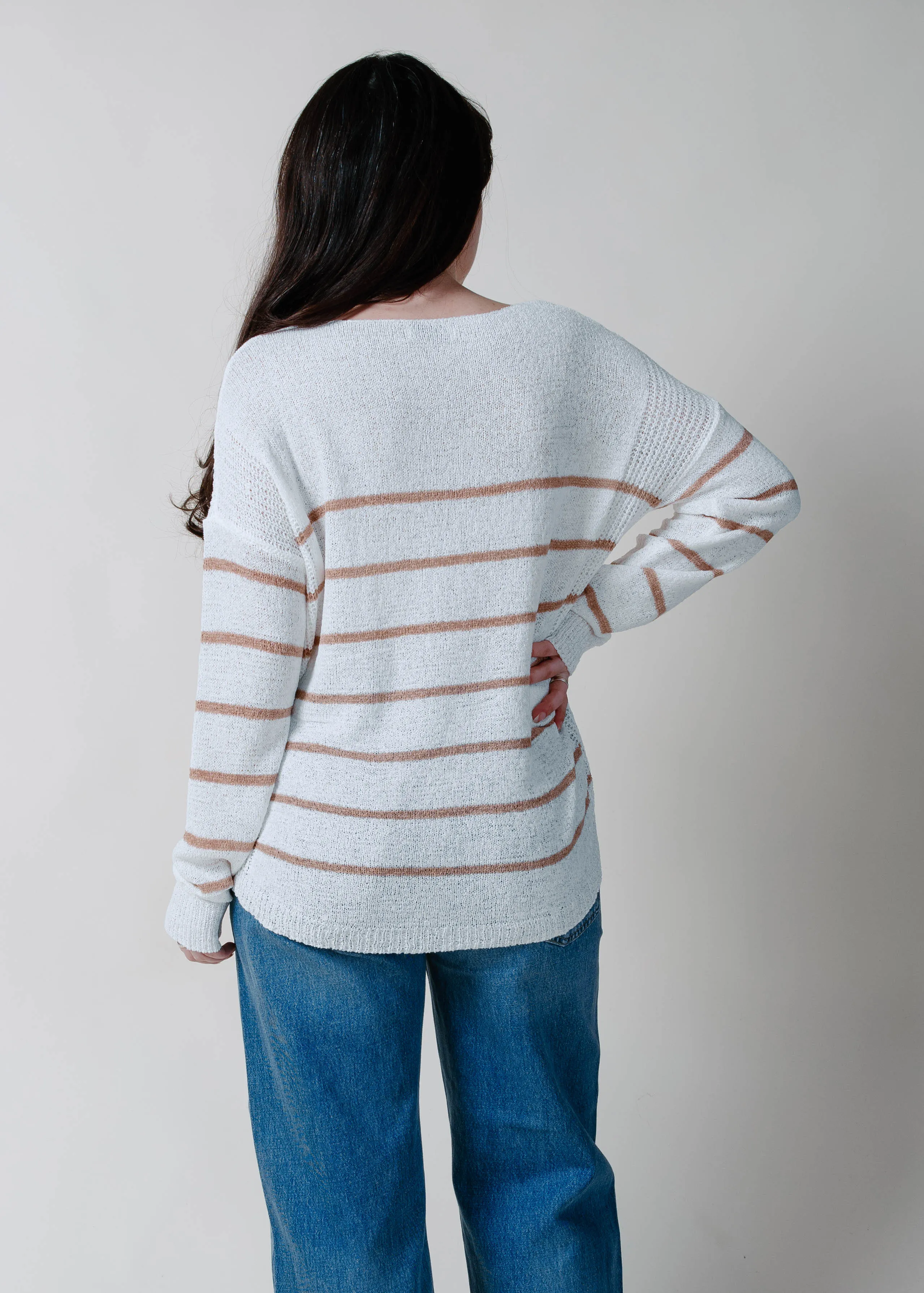 The First Choice Striped Sweater - Mocha sold by Vinnie Louise product image thumbnail 3