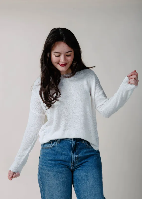 The Baylen Knit Top - Off White made by BE COOL