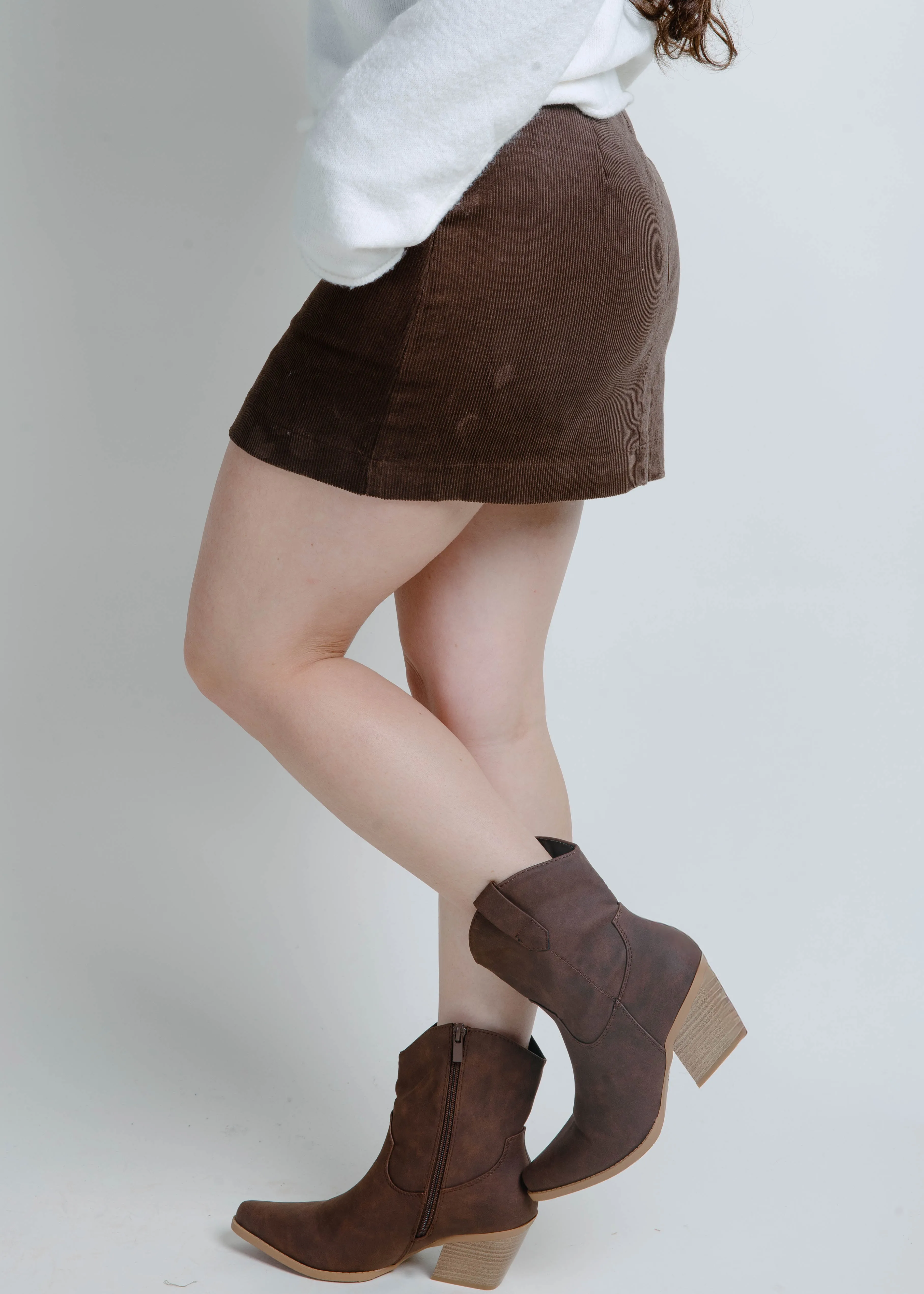 Marlen Mini Skirt - Chocolate sold by Vinnie Louise product image thumbnail 2