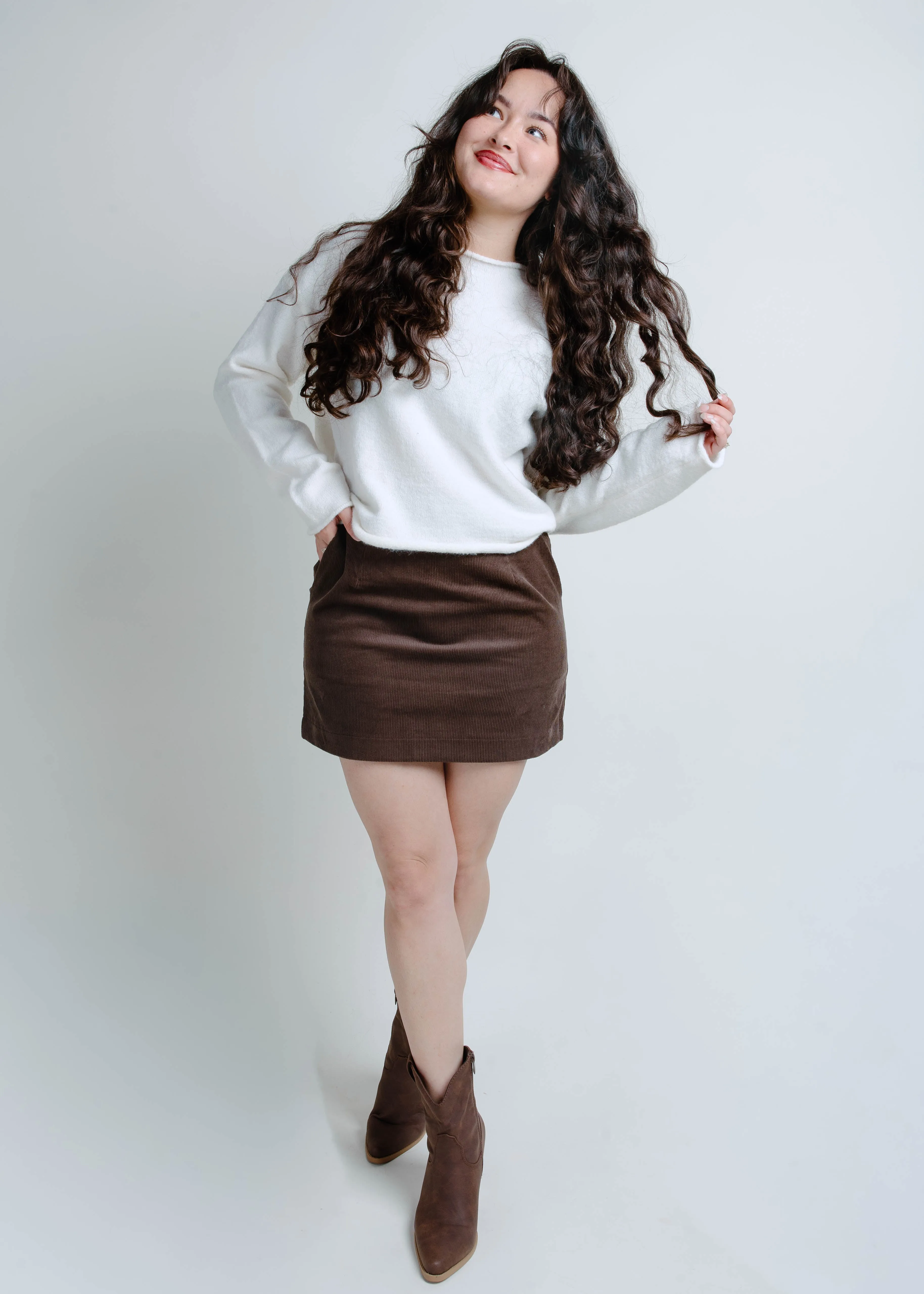 Marlen Mini Skirt - Chocolate sold by Vinnie Louise product image thumbnail 5
