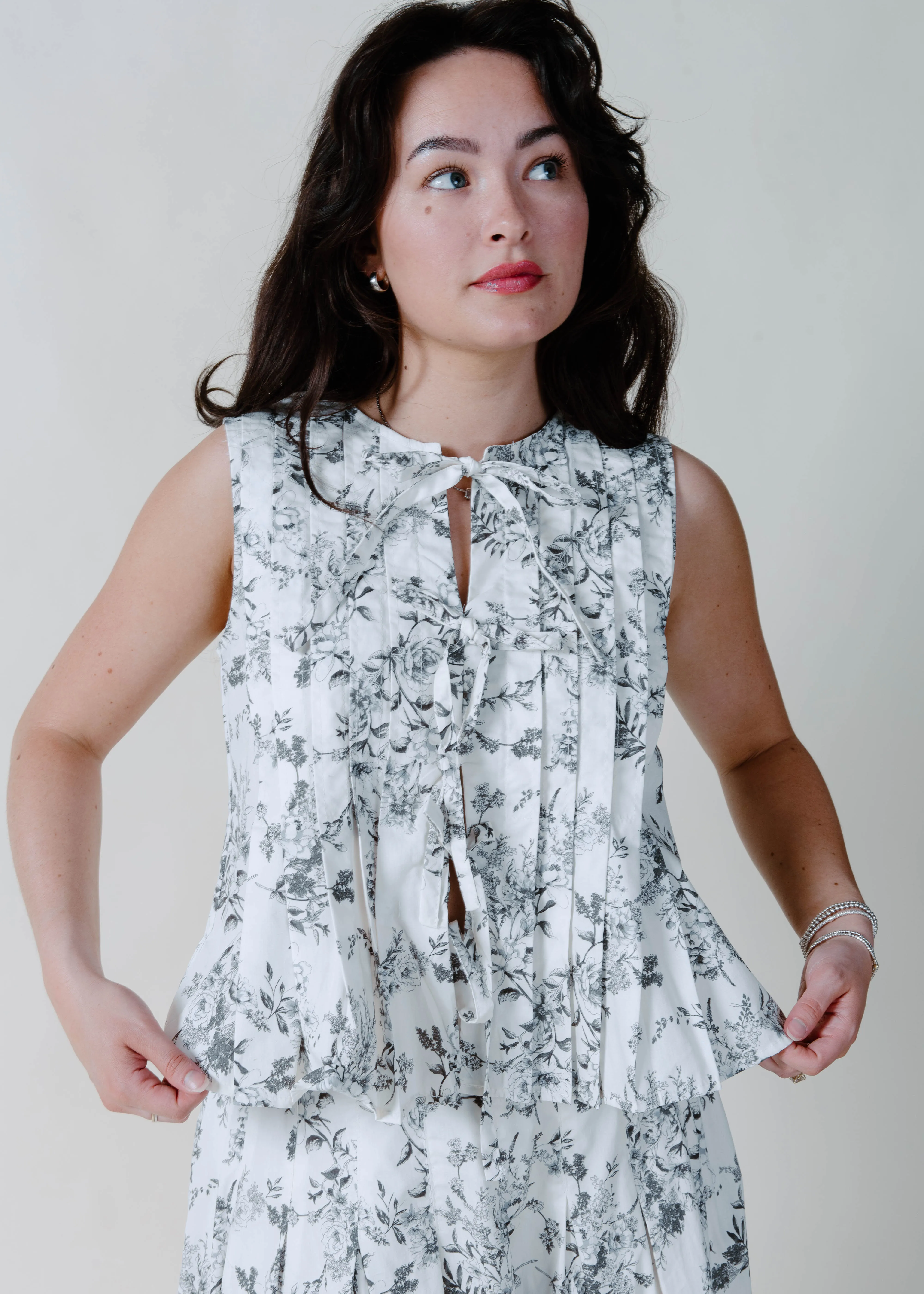 The Tara Front Tie Top sold by Vinnie Louise