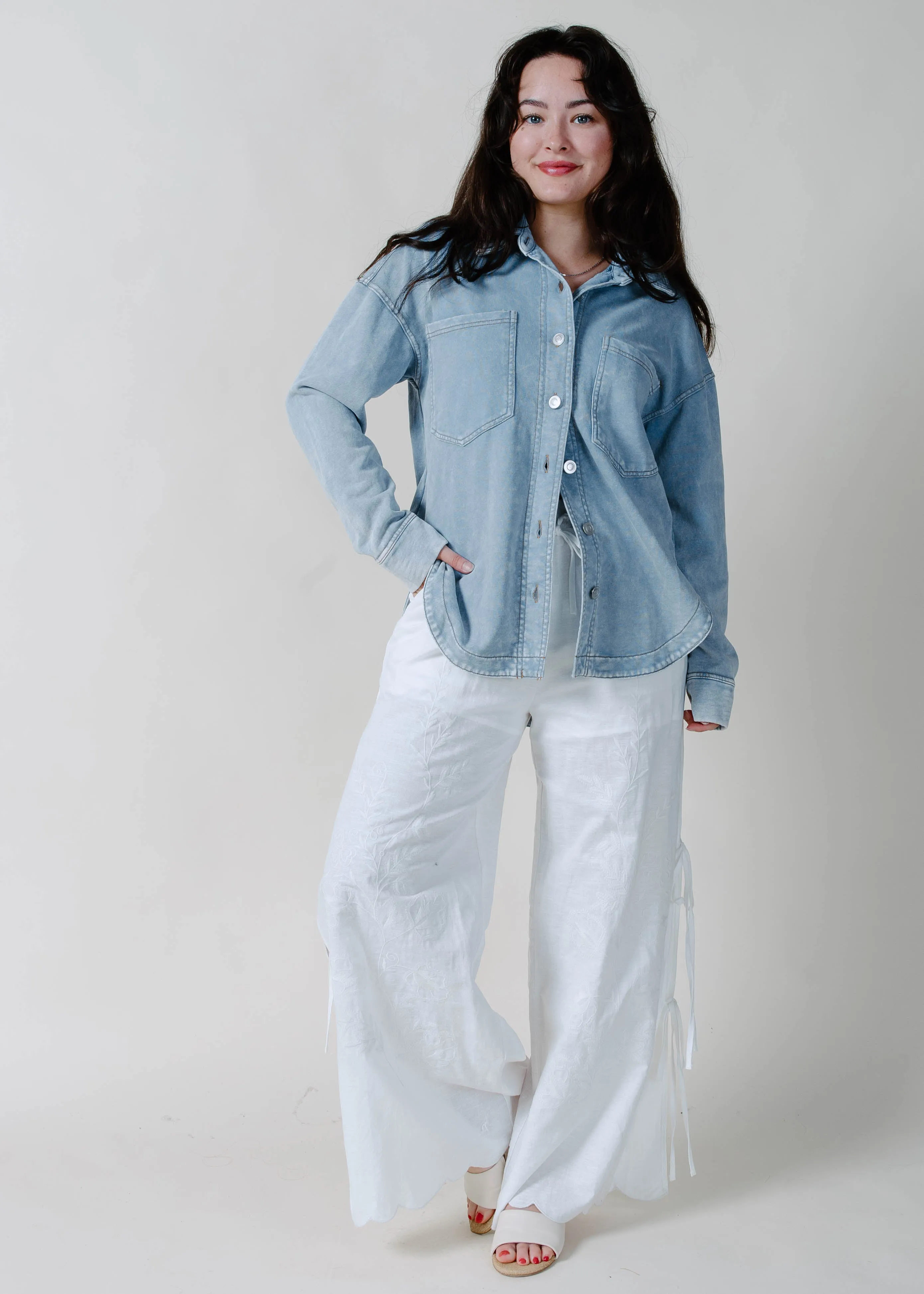 The Maralyn Denim Top - Light Blue sold by Vinnie Louise