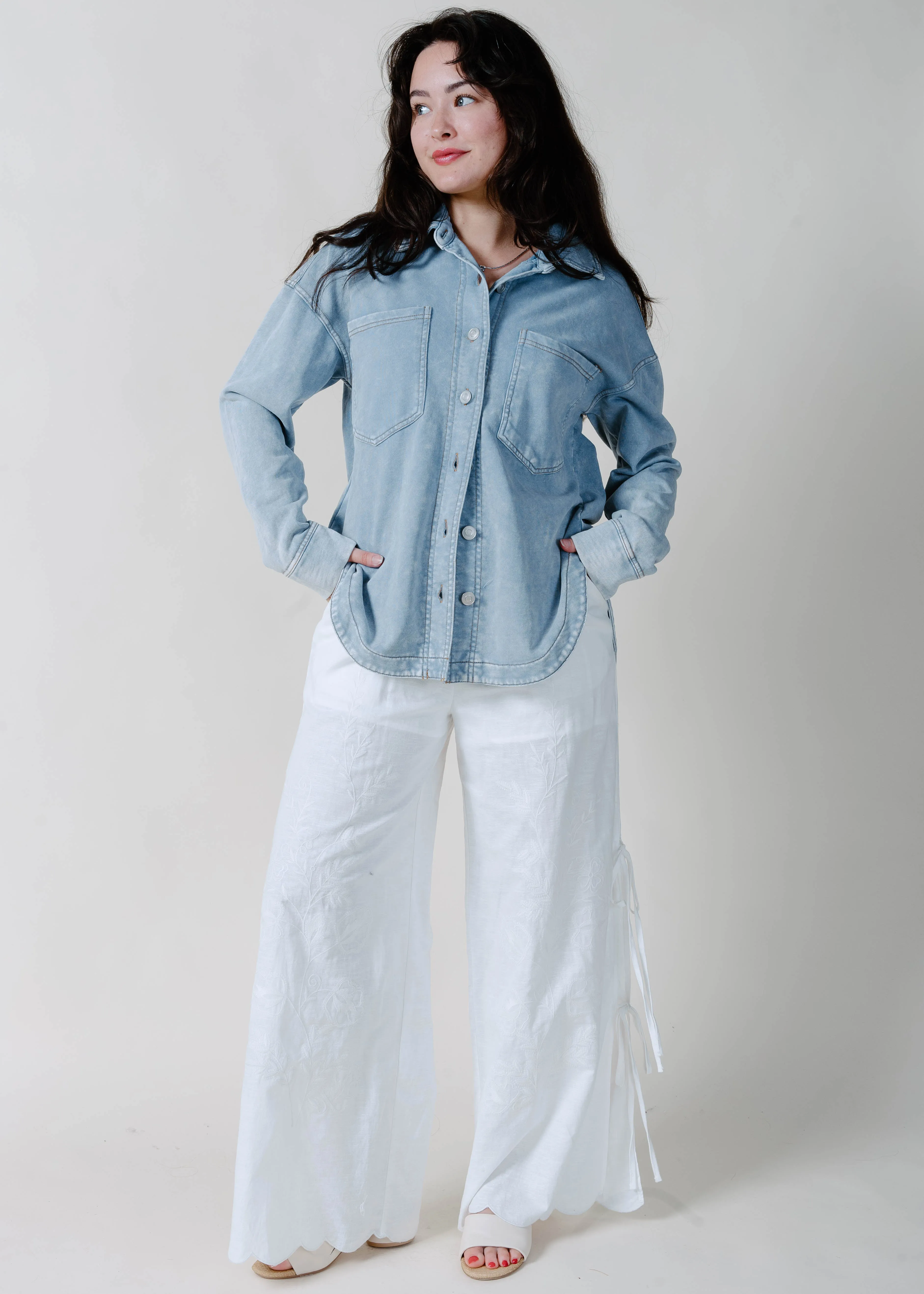 The Maralyn Denim Top - Light Blue sold by Vinnie Louise product image thumbnail 2