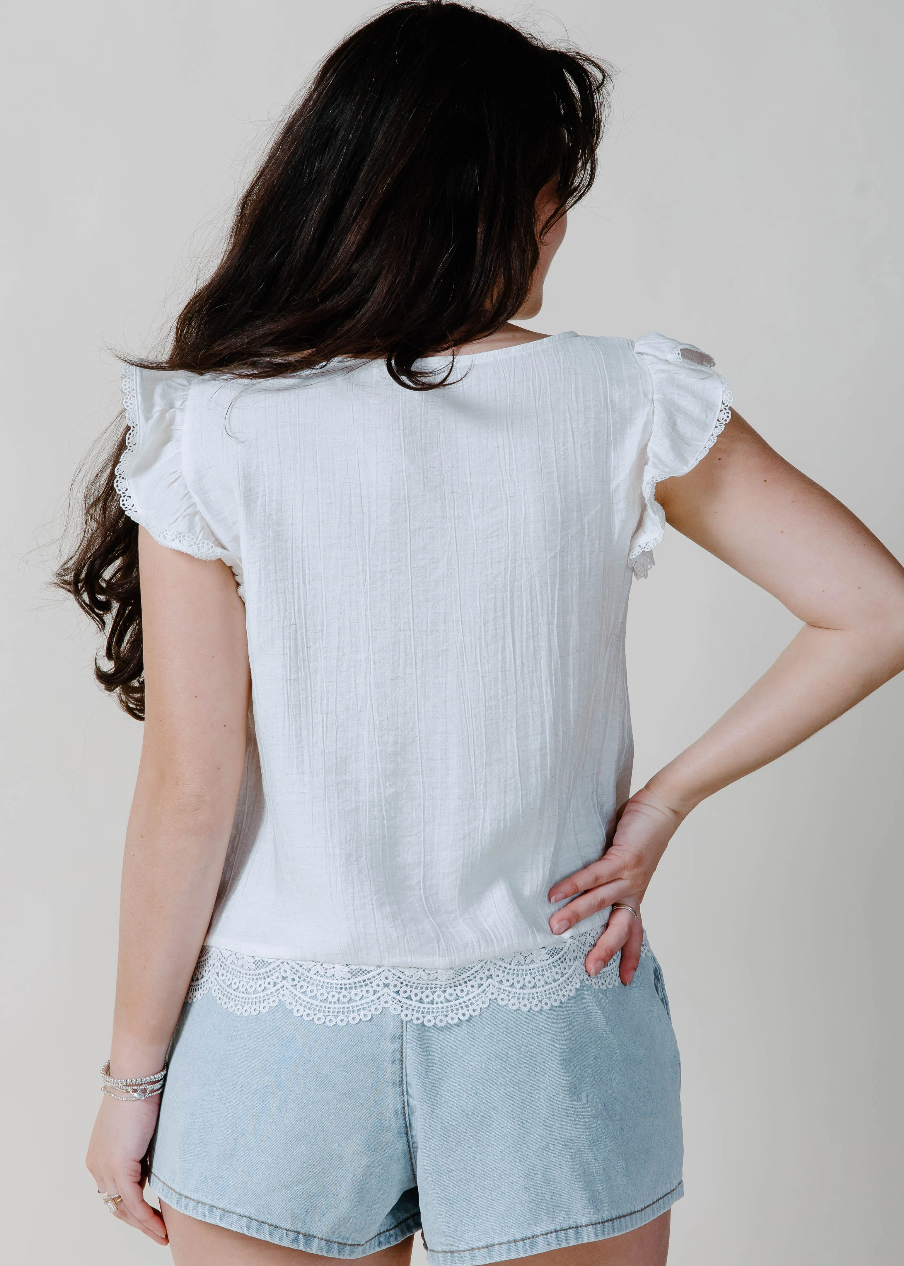 The Arden Lace Trim Top sold by Vinnie Louise product image thumbnail 5