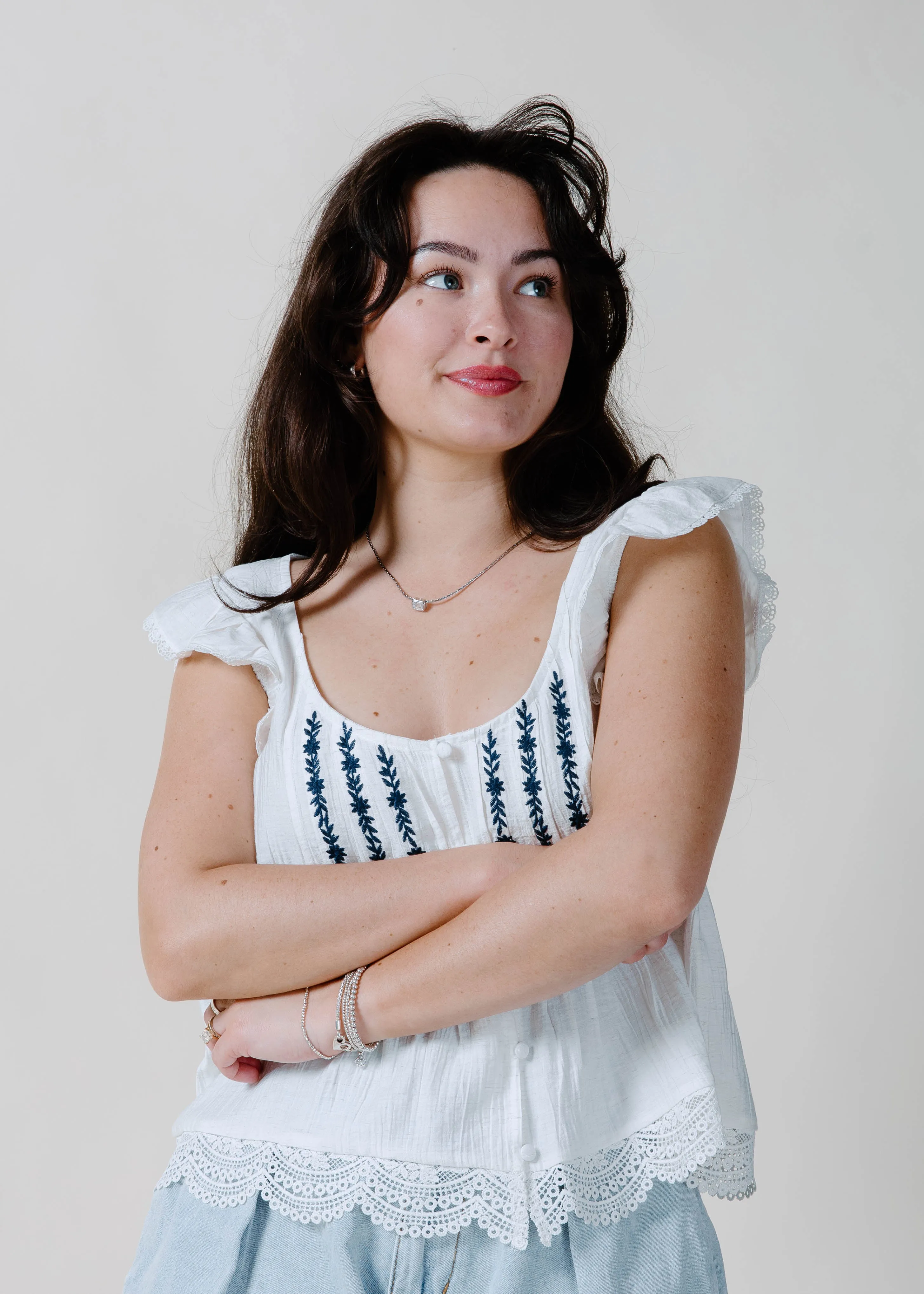 The Arden Lace Trim Top sold by Vinnie Louise product image thumbnail 2