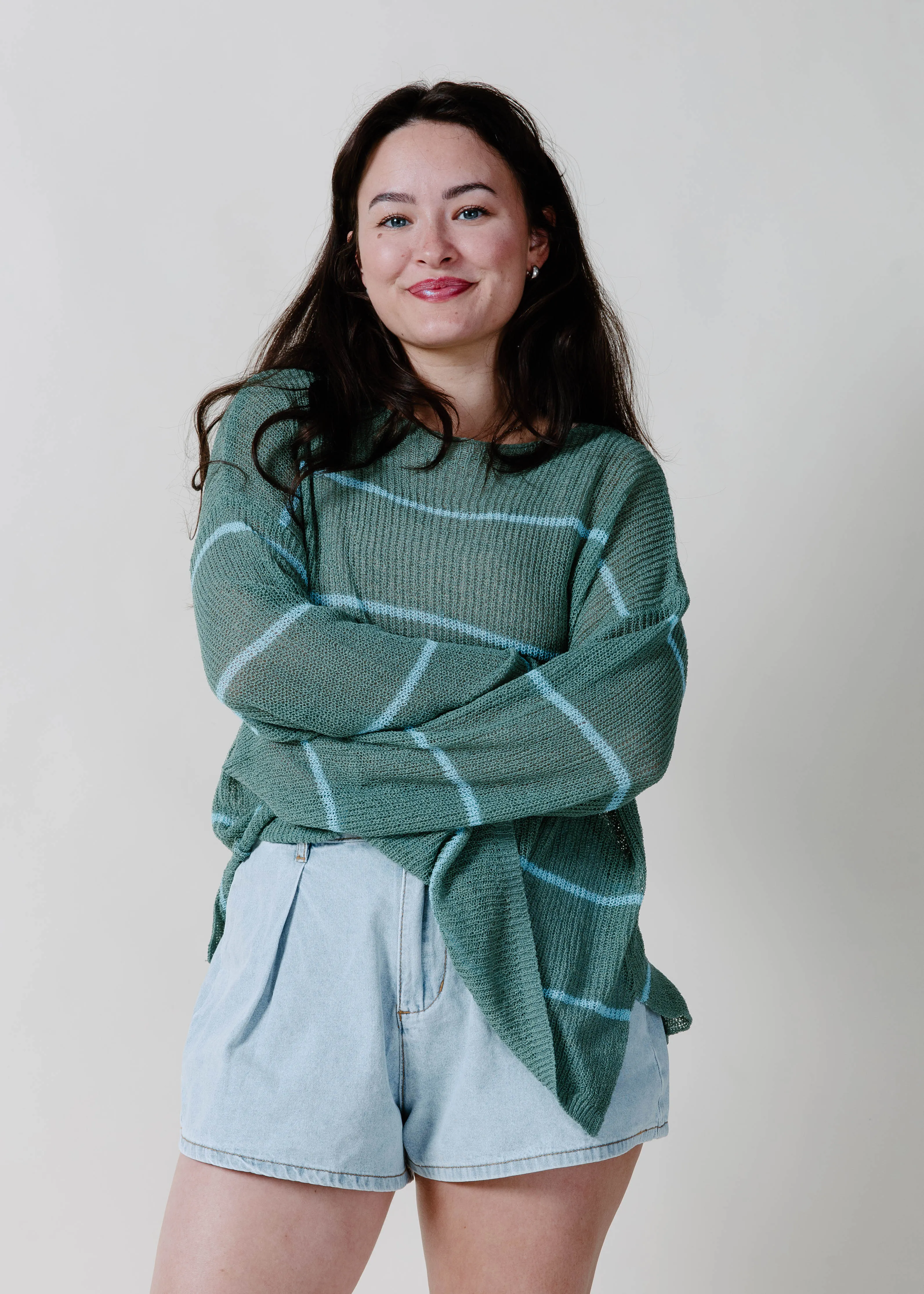 The Postcard Lightweight Sweater - Pine sold by Vinnie Louise product image thumbnail 2