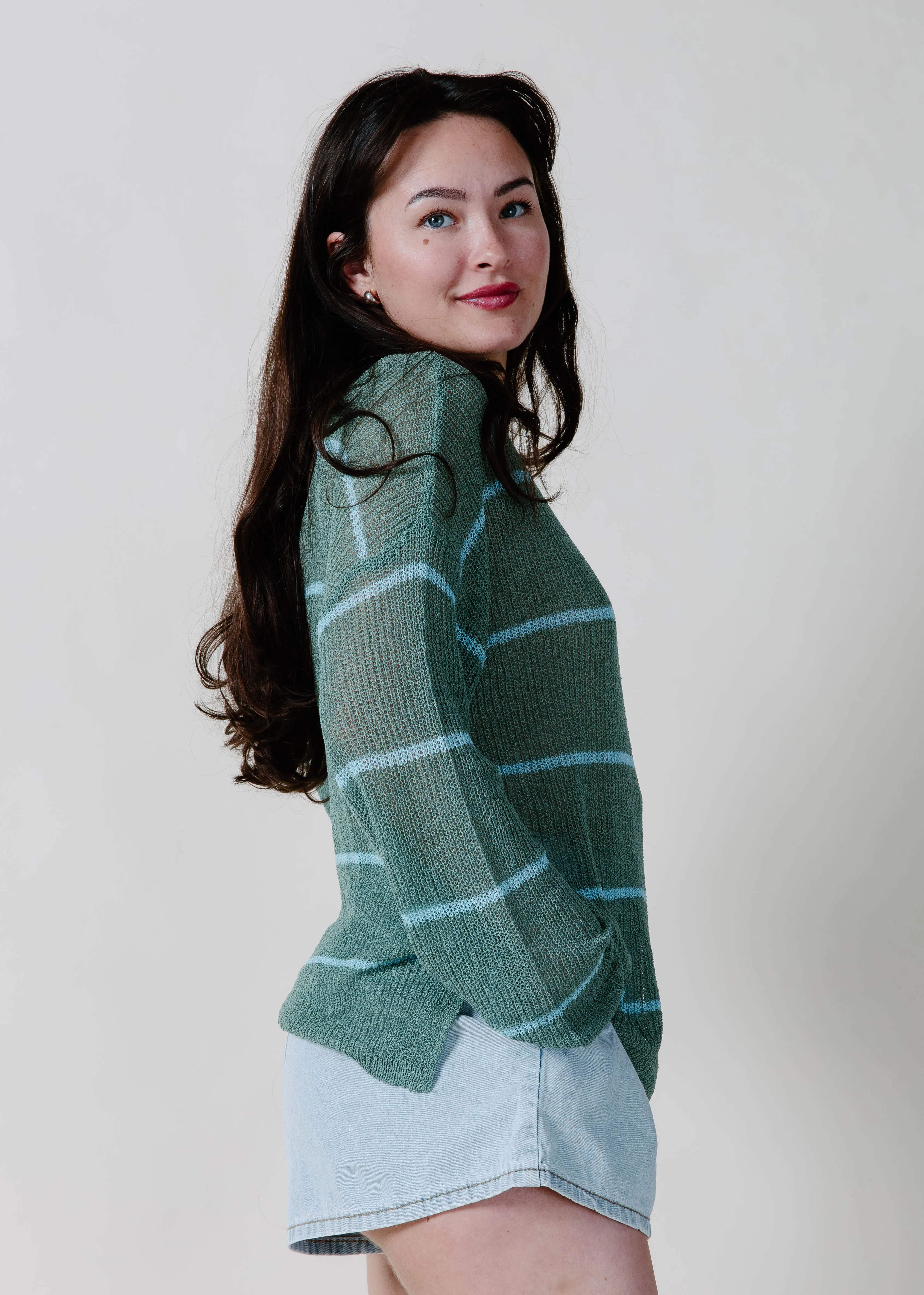 The Postcard Lightweight Sweater - Pine sold by Vinnie Louise product image thumbnail 3