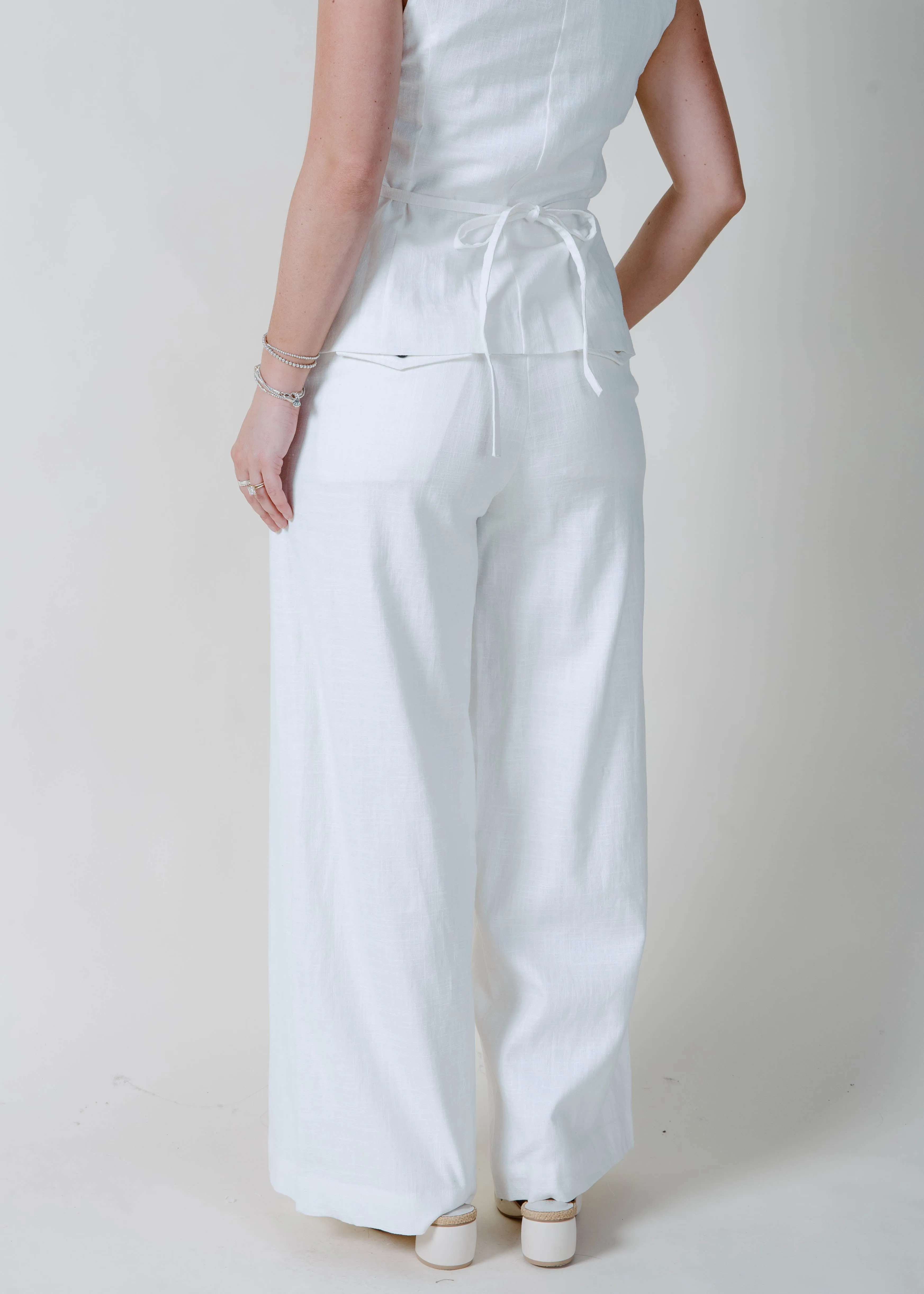 The Milo Pants - White sold by Vinnie Louise product image thumbnail 3