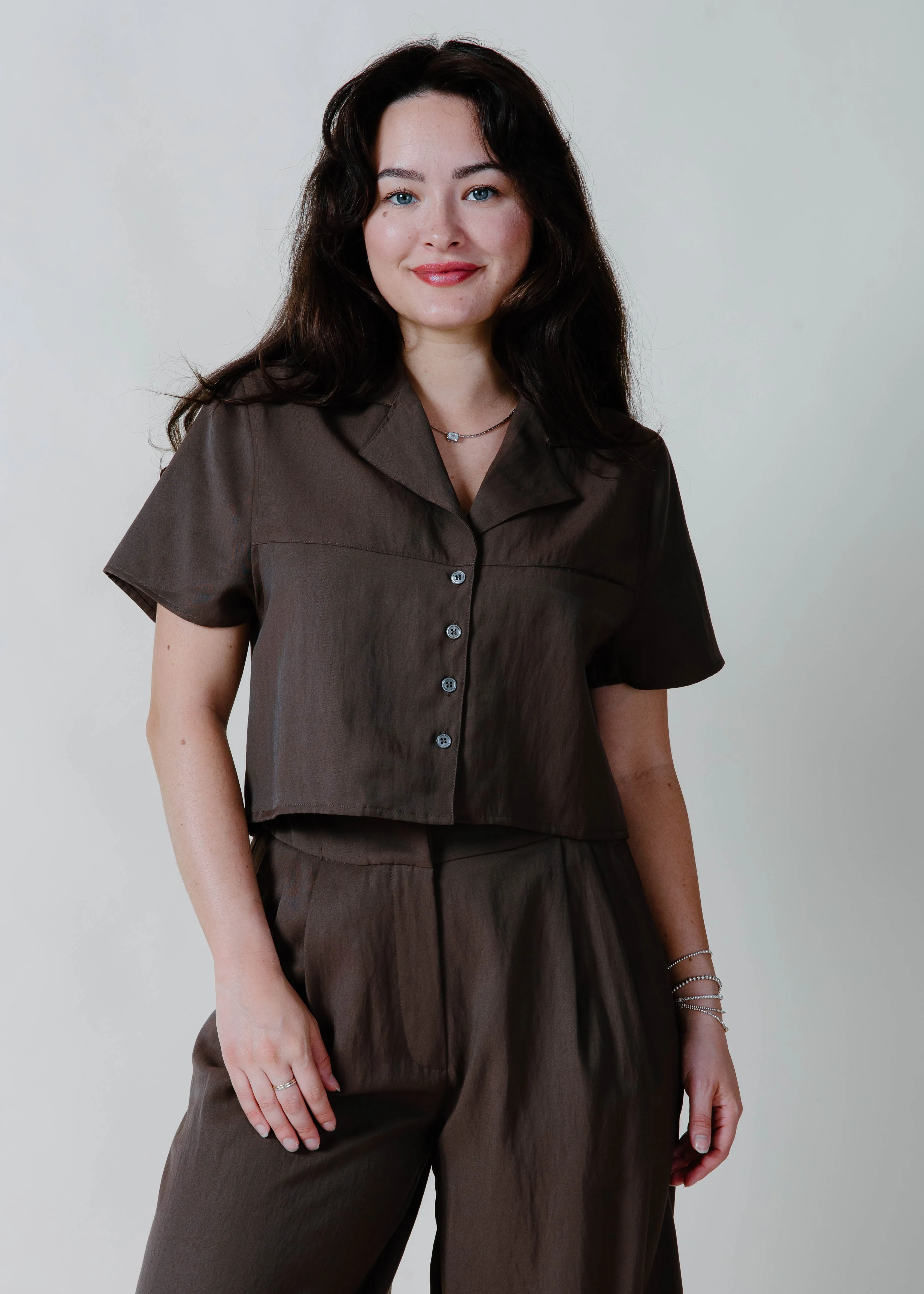 The Rowan Top - Brown sold by Vinnie Louise