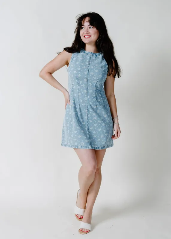 Maizy Denim Mini Dress made by Wishlist