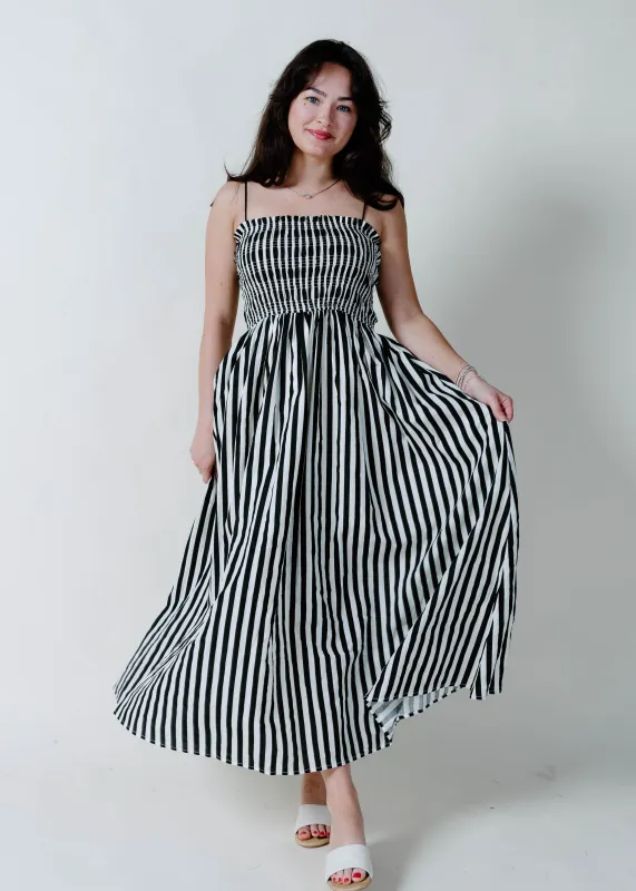 The Rowan Striped Midi Dress made by Promesa