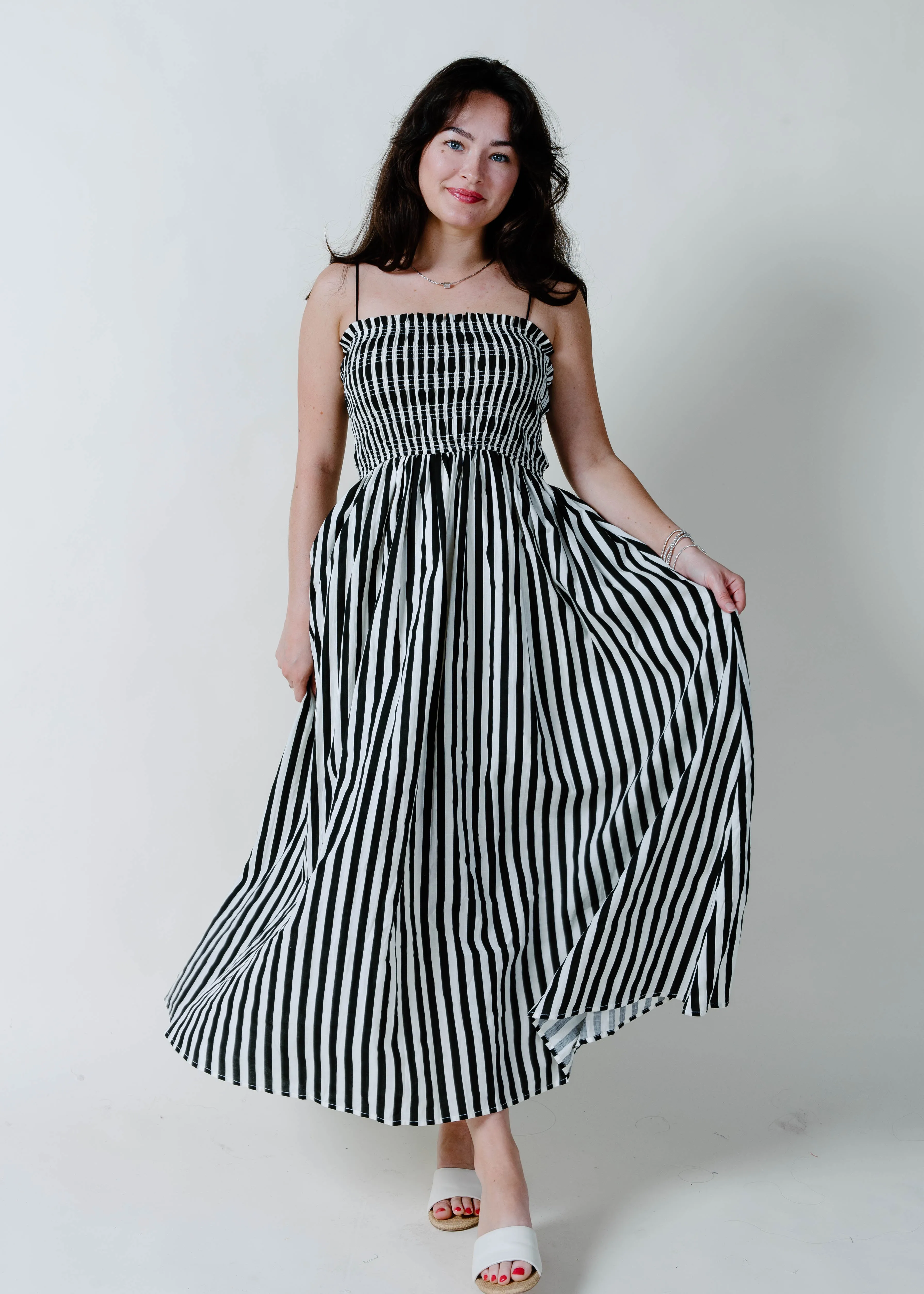 The Rowan Striped Midi Dress sold by Vinnie Louise