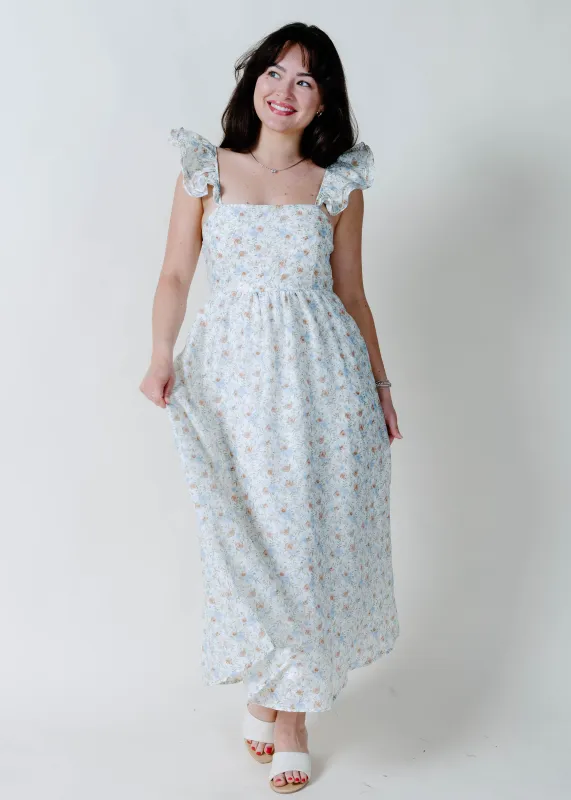 The Amara Midi Dress - Ivory made by Blu Pepper