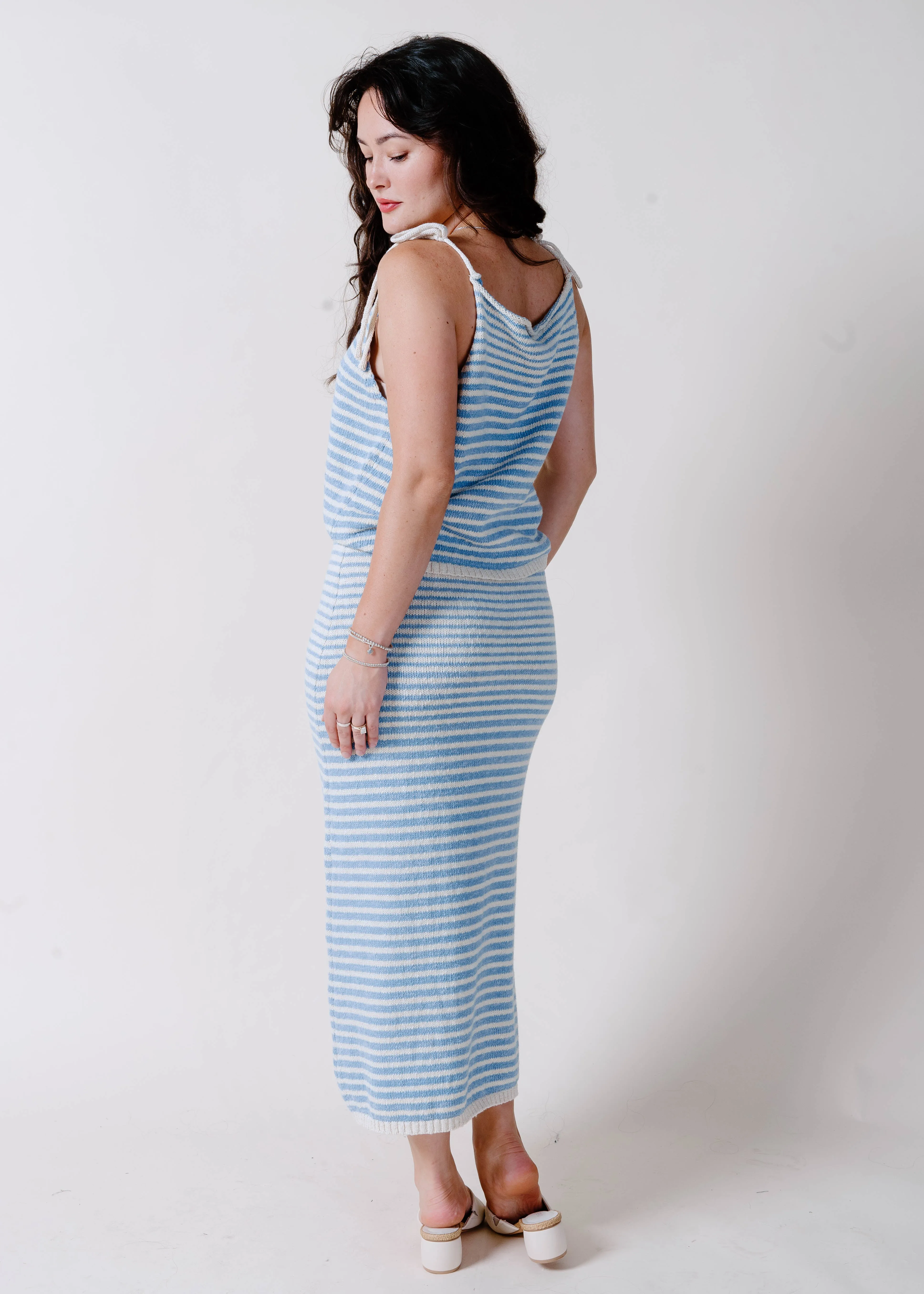 The Shore Striped Midi Skirt - Blue sold by Vinnie Louise product image thumbnail 5